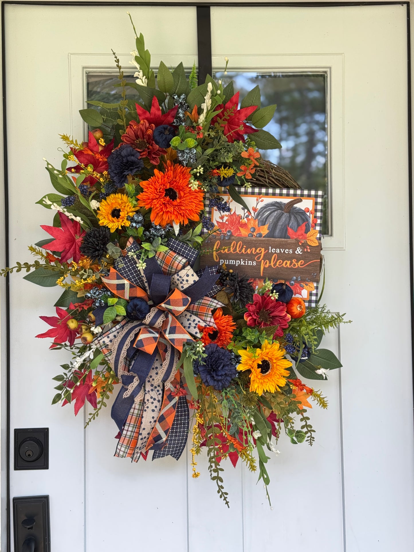 Falling Leaves Autumn Wreath