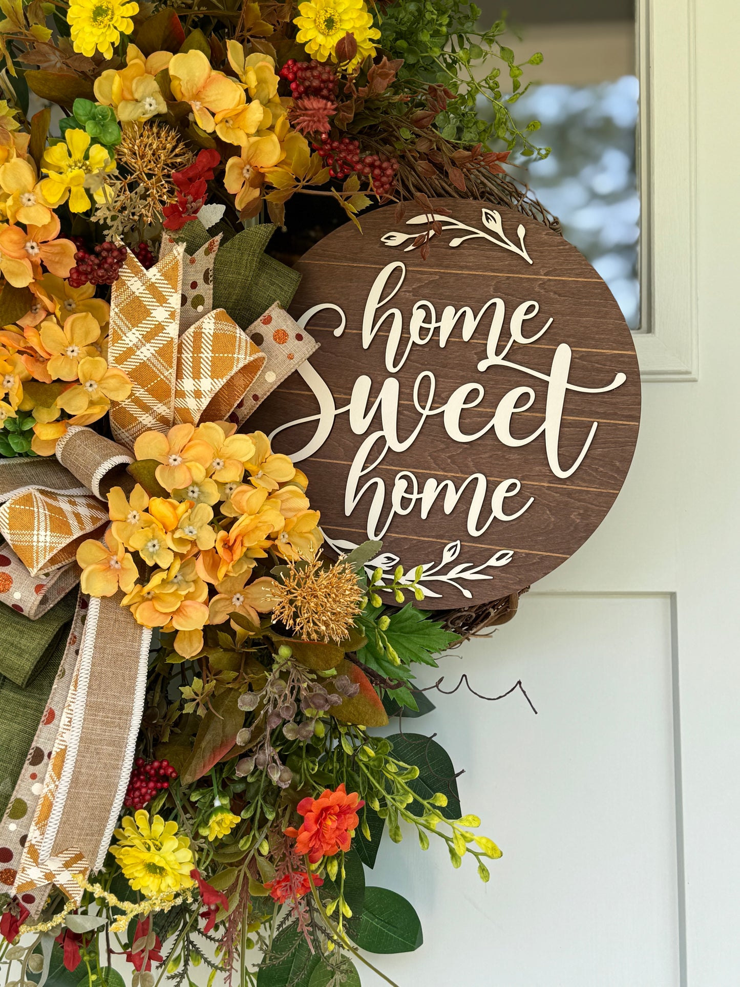 Fall Home Sweet Home Floral Wreath