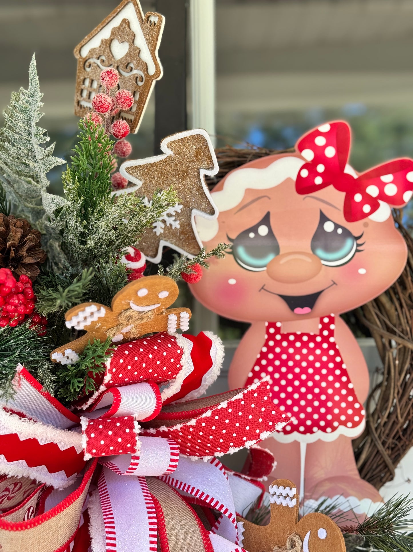 Gingerbread Girl Holiday Wreath