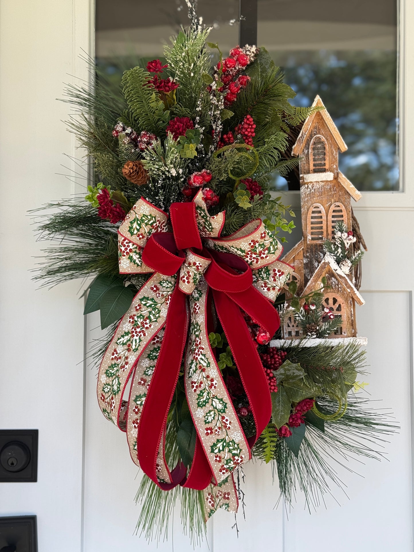 Large Rustic Church Winter/Holiday Wreath