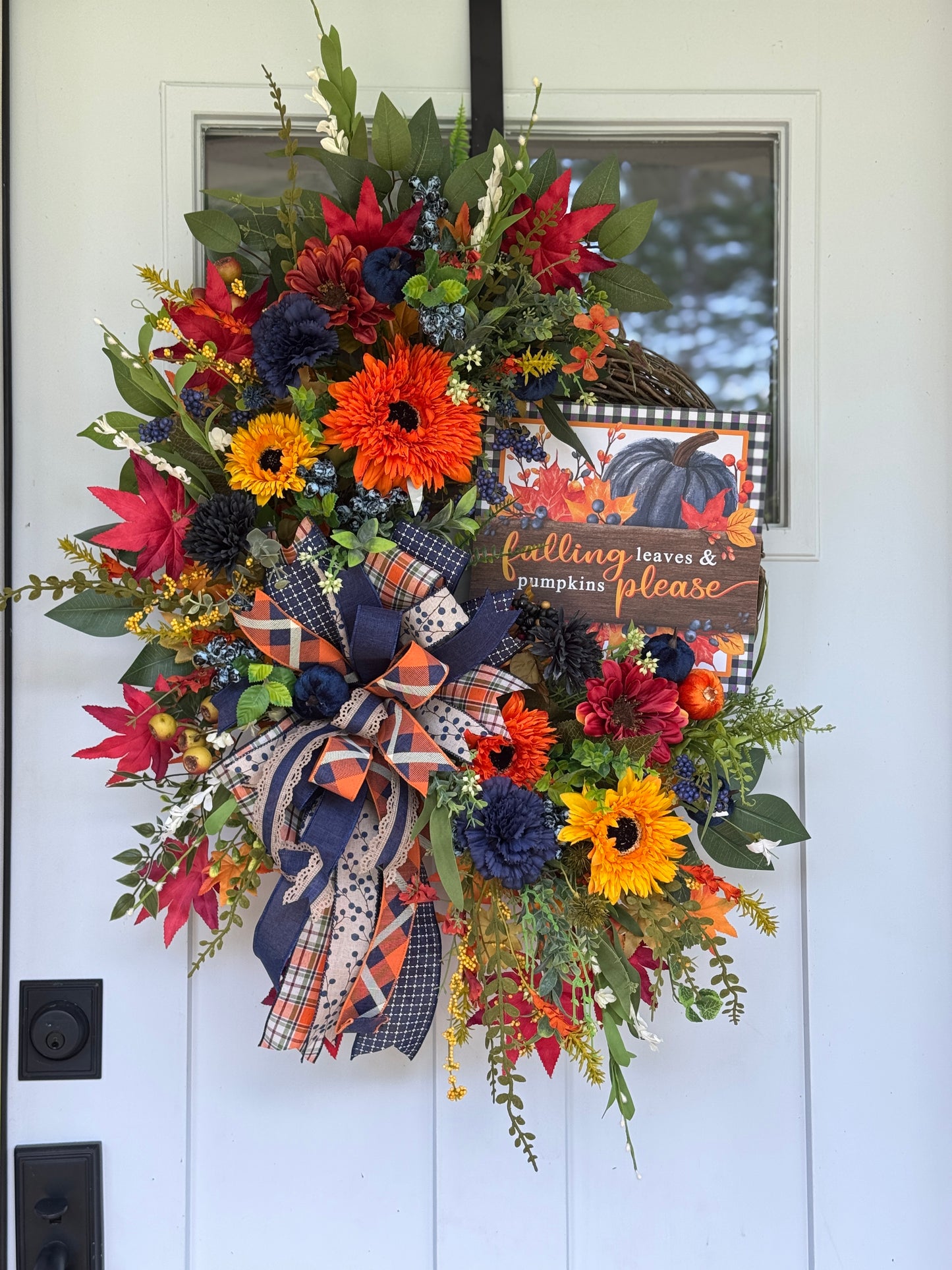 Falling Leaves Autumn Wreath