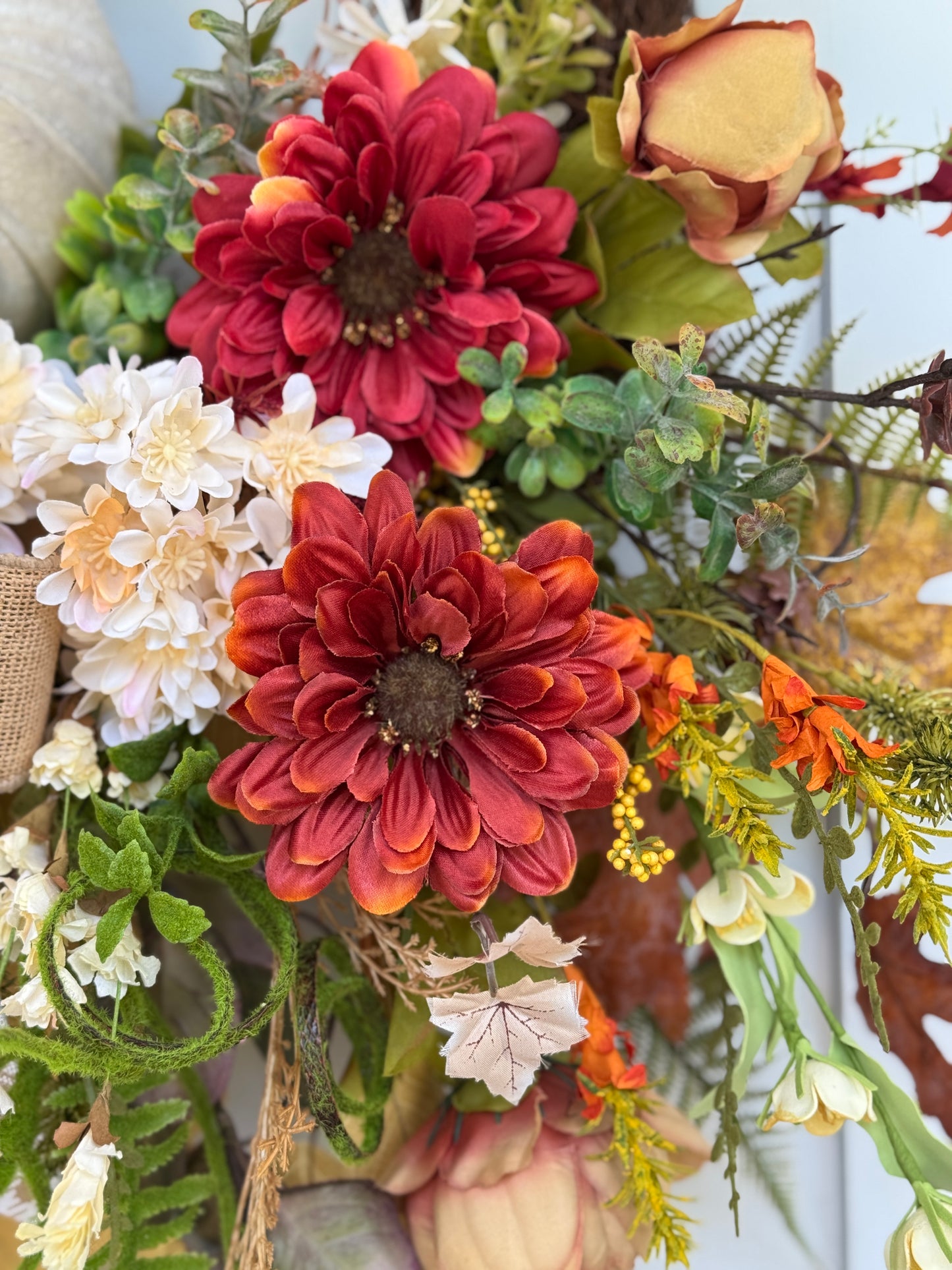 XL Autumn Harvest Floral Moss Wreath