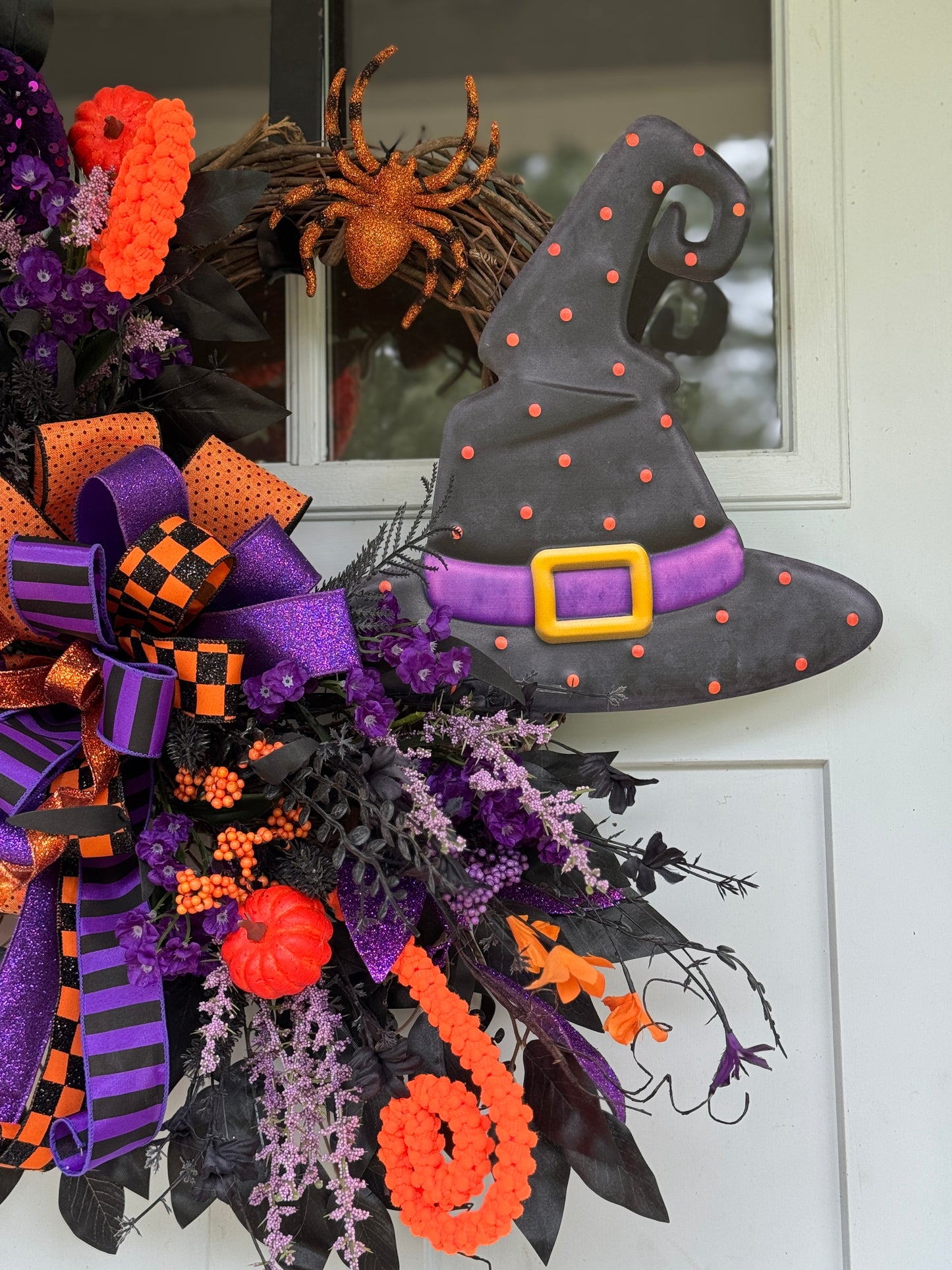Halloween Witch Hat Door Wreath