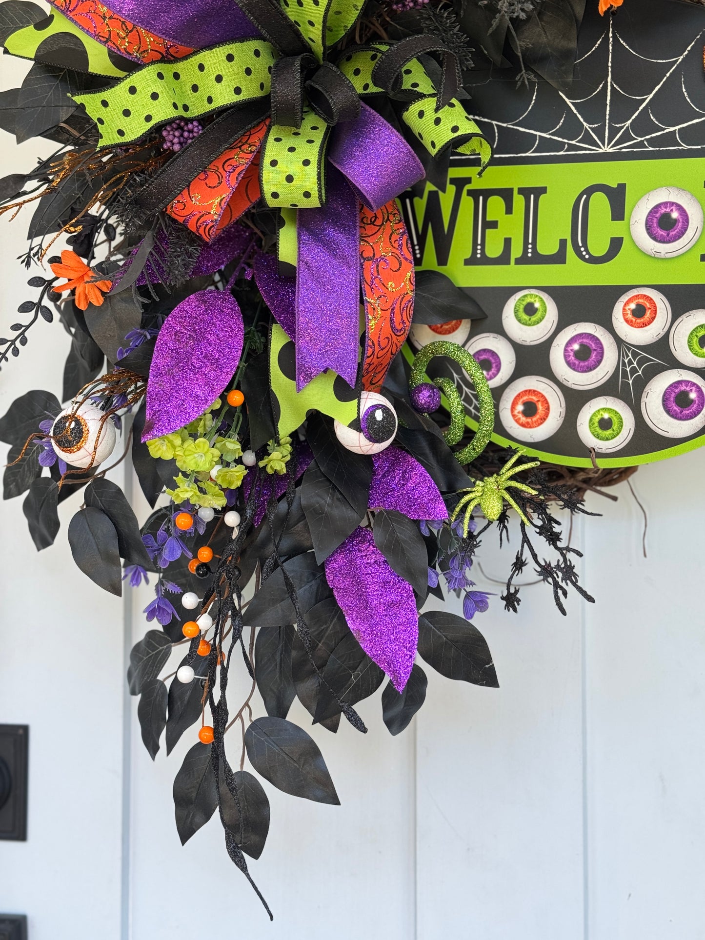 Eyeball Halloween Welcome Wreath