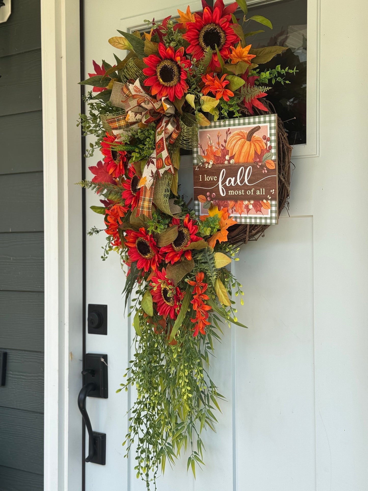 Autumn “I Love Fall” Door Wreath