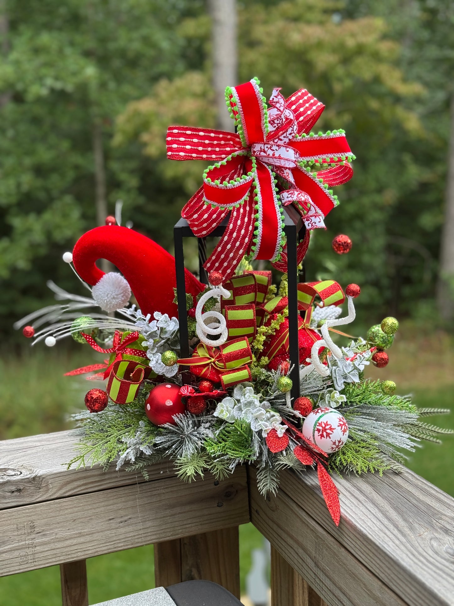 Festive Elf Hat Holiday Centerpiece