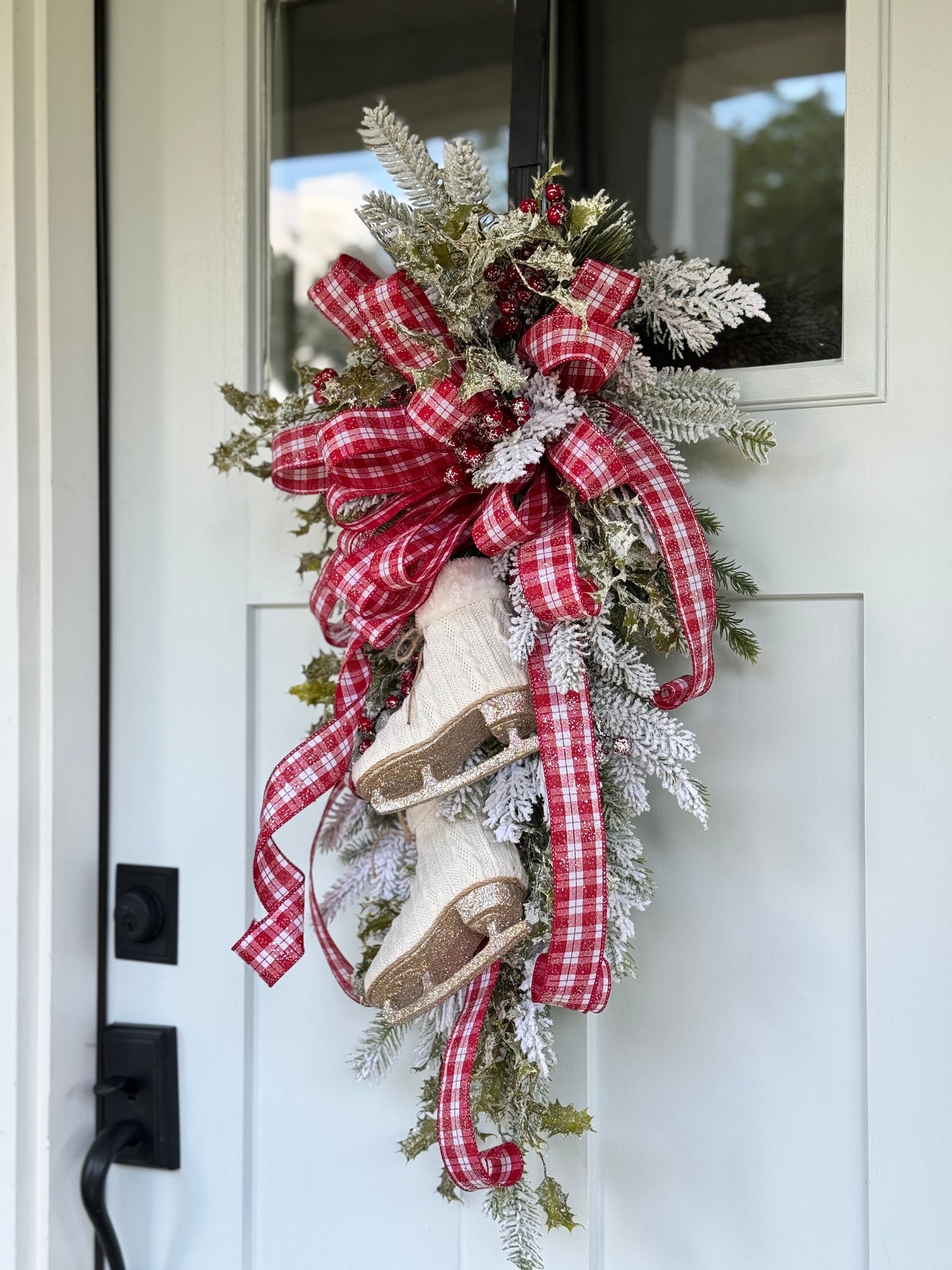 Winter Ice Skates Door Wreath
