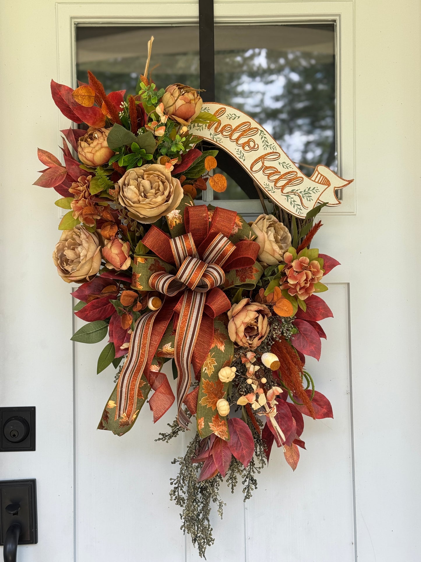 Copper Tones Hello Fall Wreath
