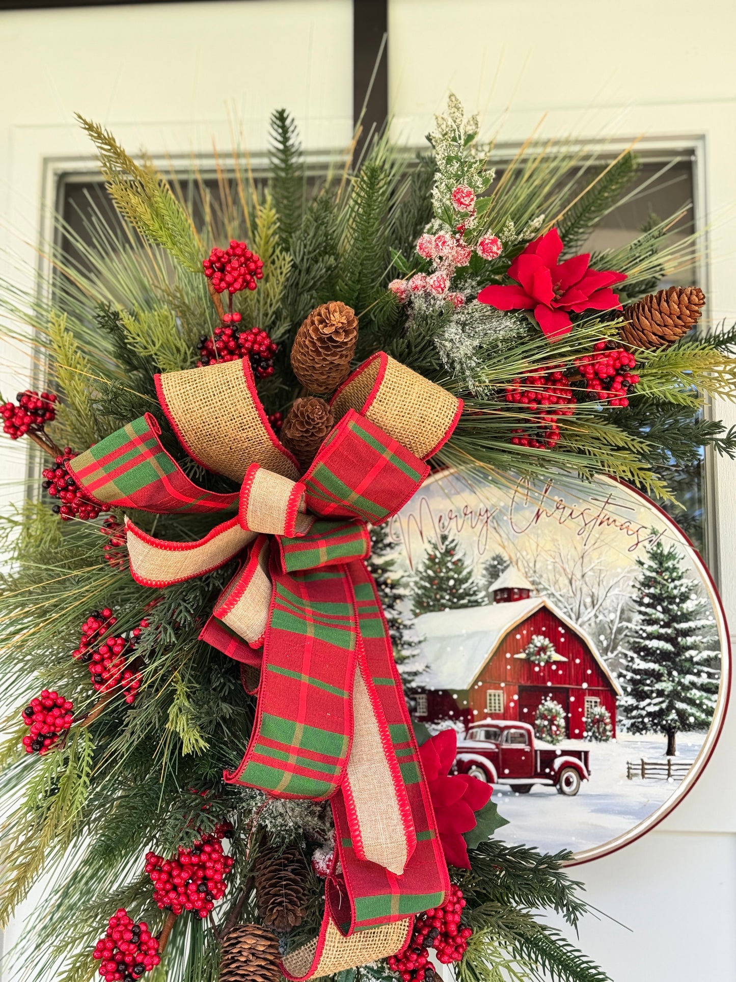 Rustic Merry Christmas Wreath
