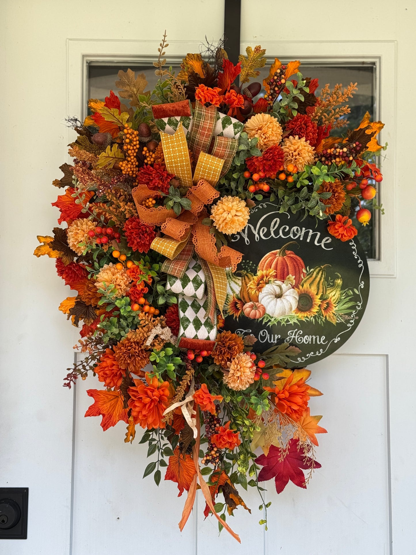 Welcome To Our Home Autumn Harvest Wreath