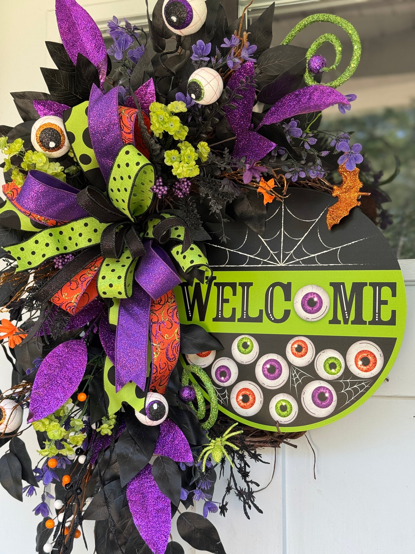 Eyeball Halloween Welcome Wreath