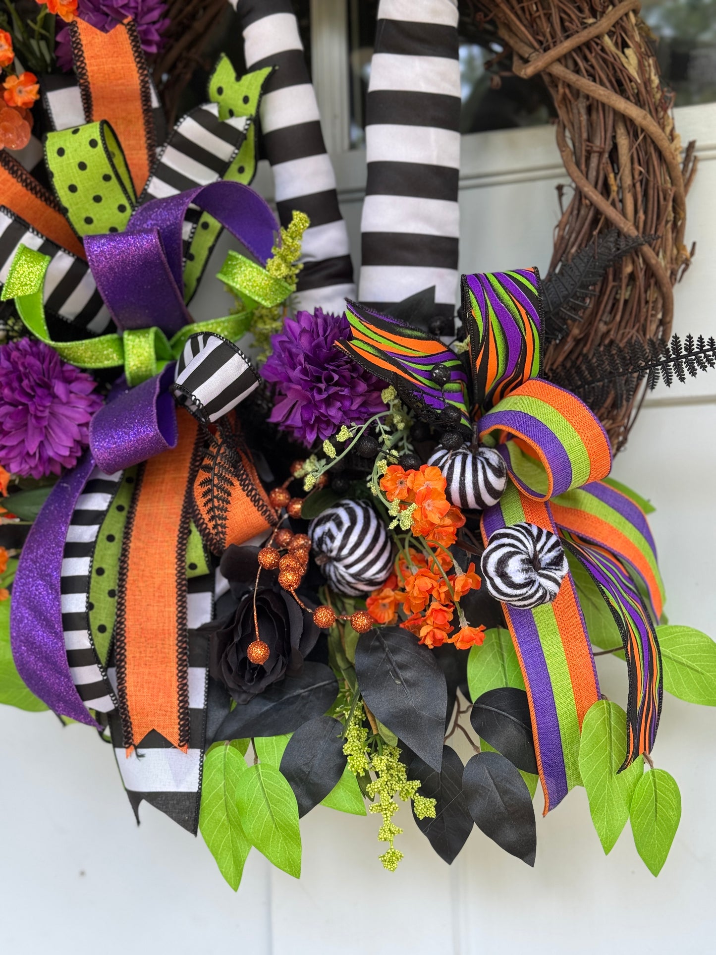 Halloween Witch’s Horn Wreath