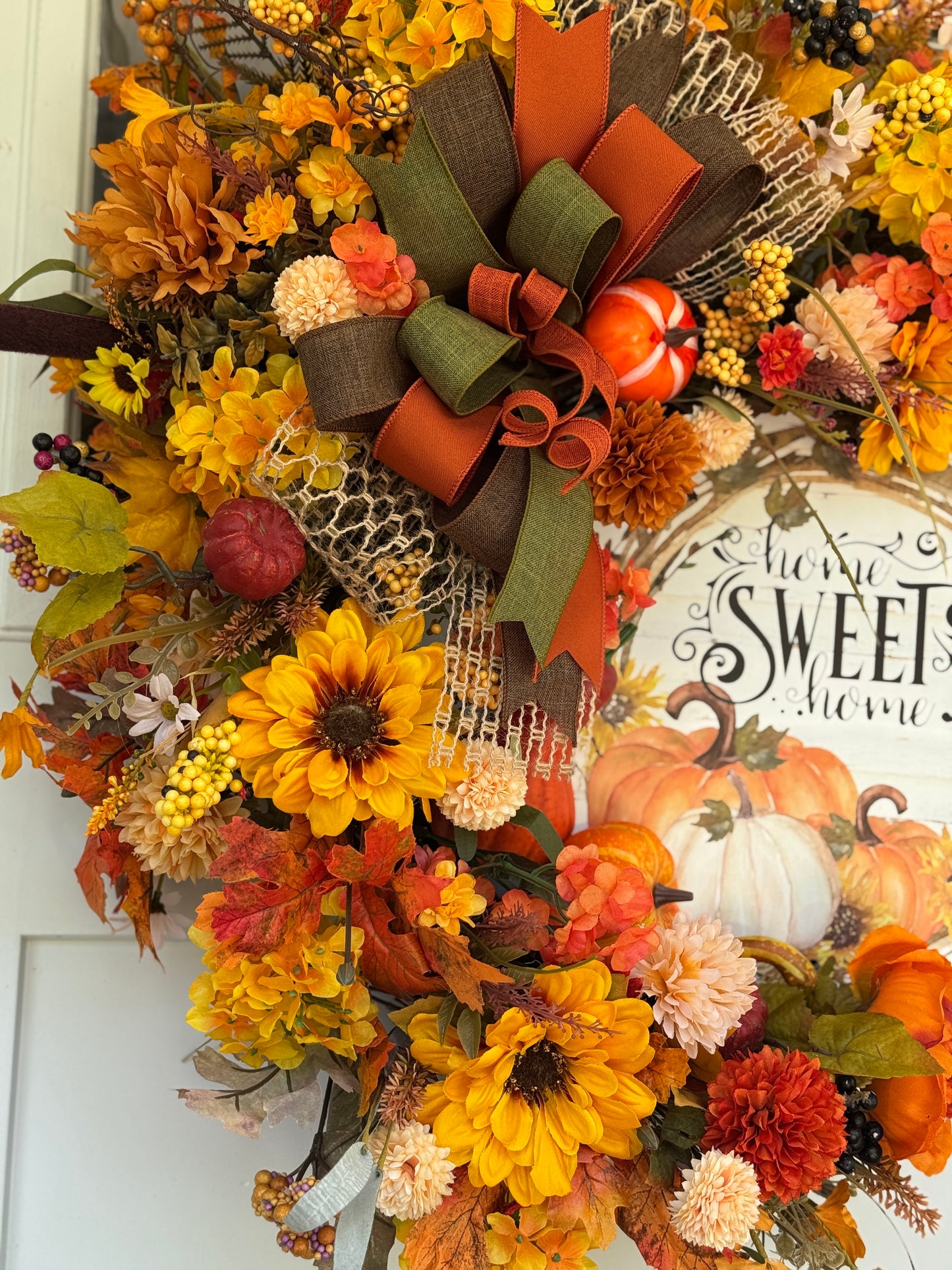 Autumn Harvest Home Sweet Home Wreath