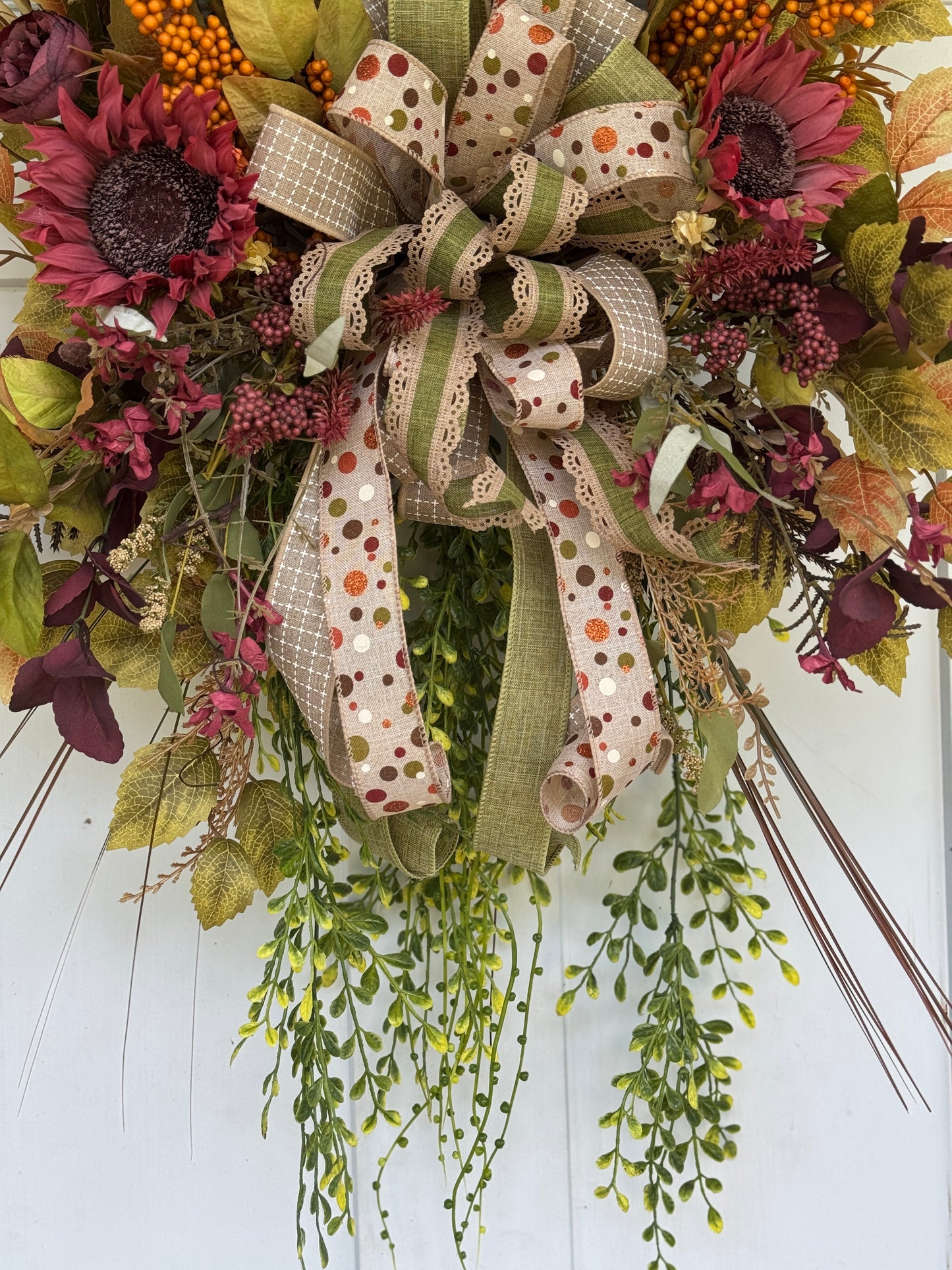 Soft Autumn Tones Floral Wreath