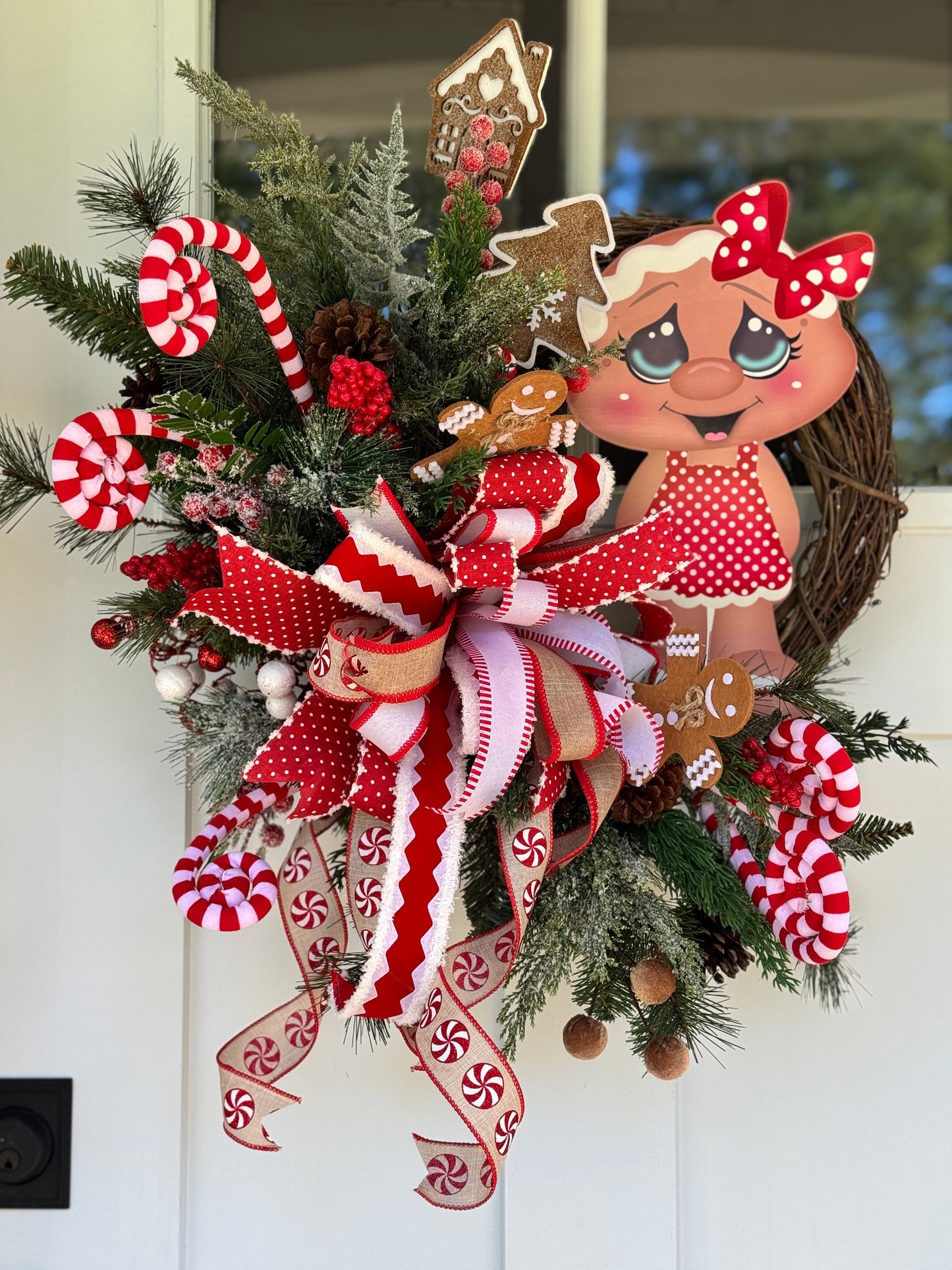 Gingerbread Girl Holiday Wreath