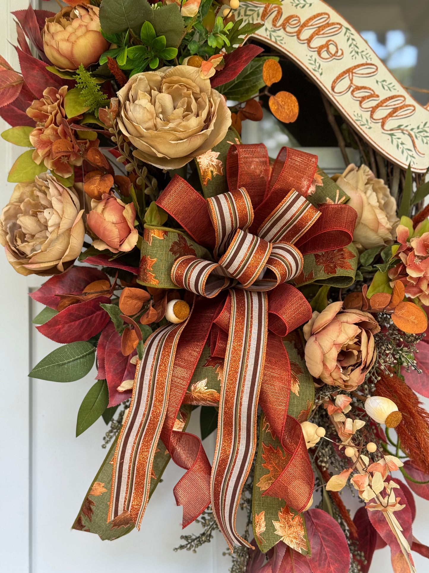Copper Tones Hello Fall Wreath