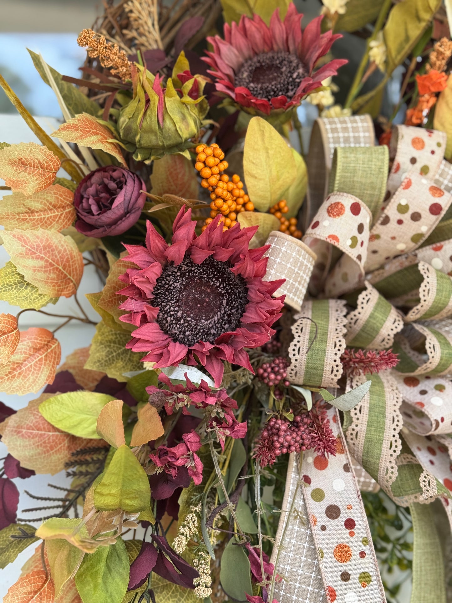 Soft Autumn Tones Floral Wreath