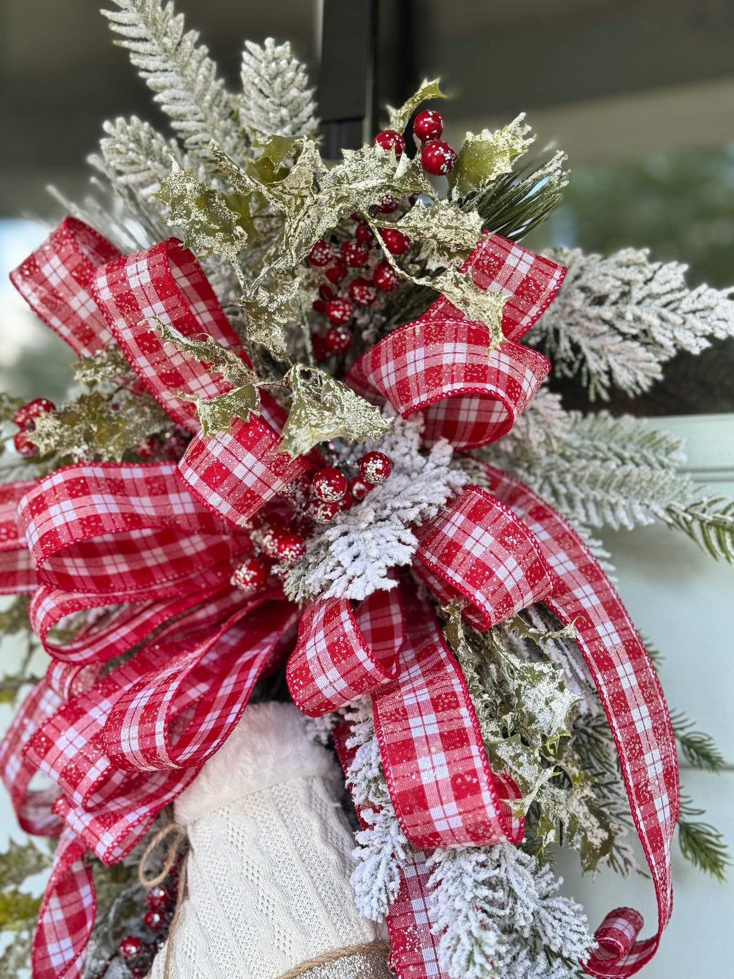 Winter Ice Skates Door Wreath