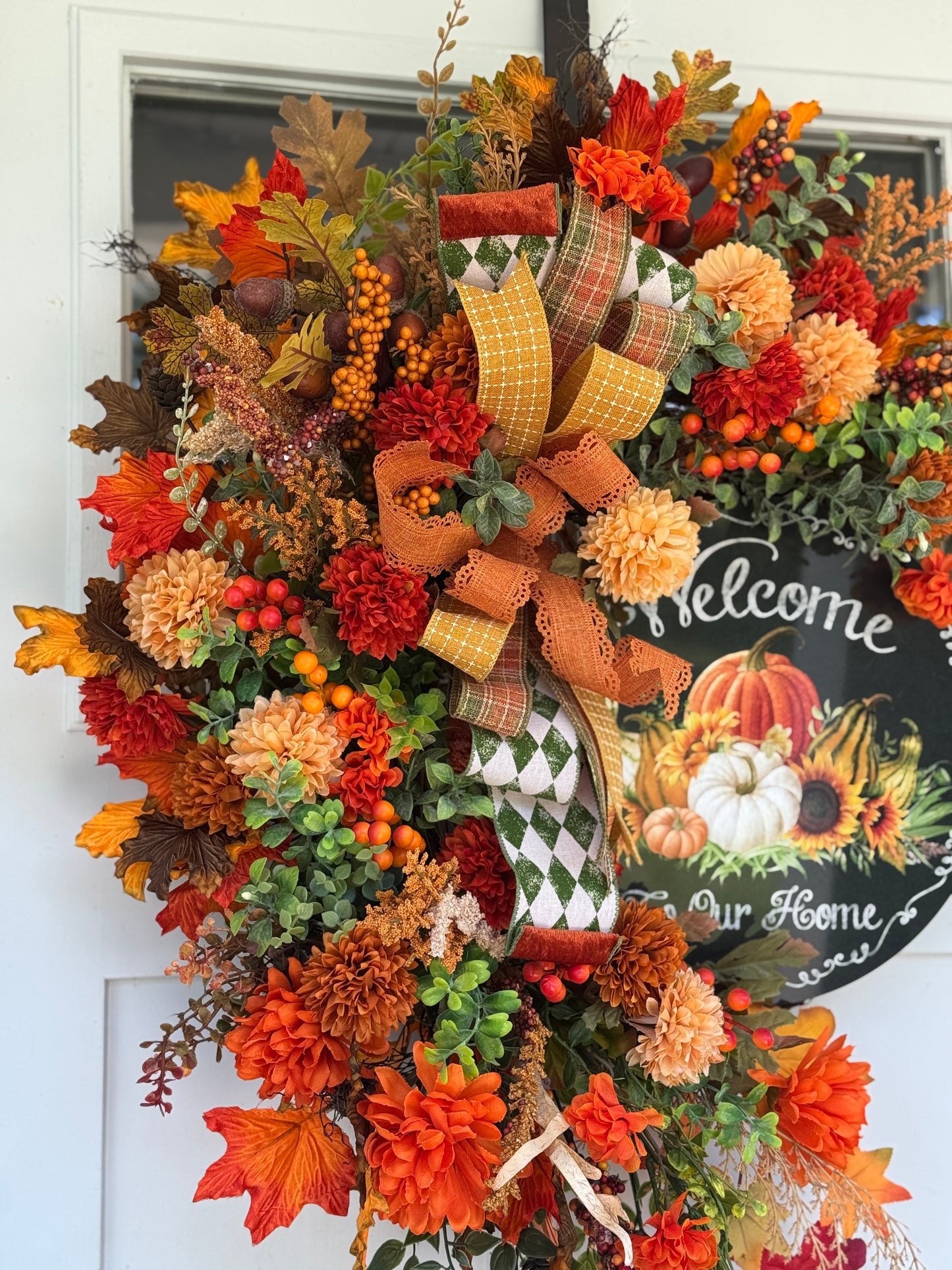 Welcome To Our Home Autumn Harvest Wreath