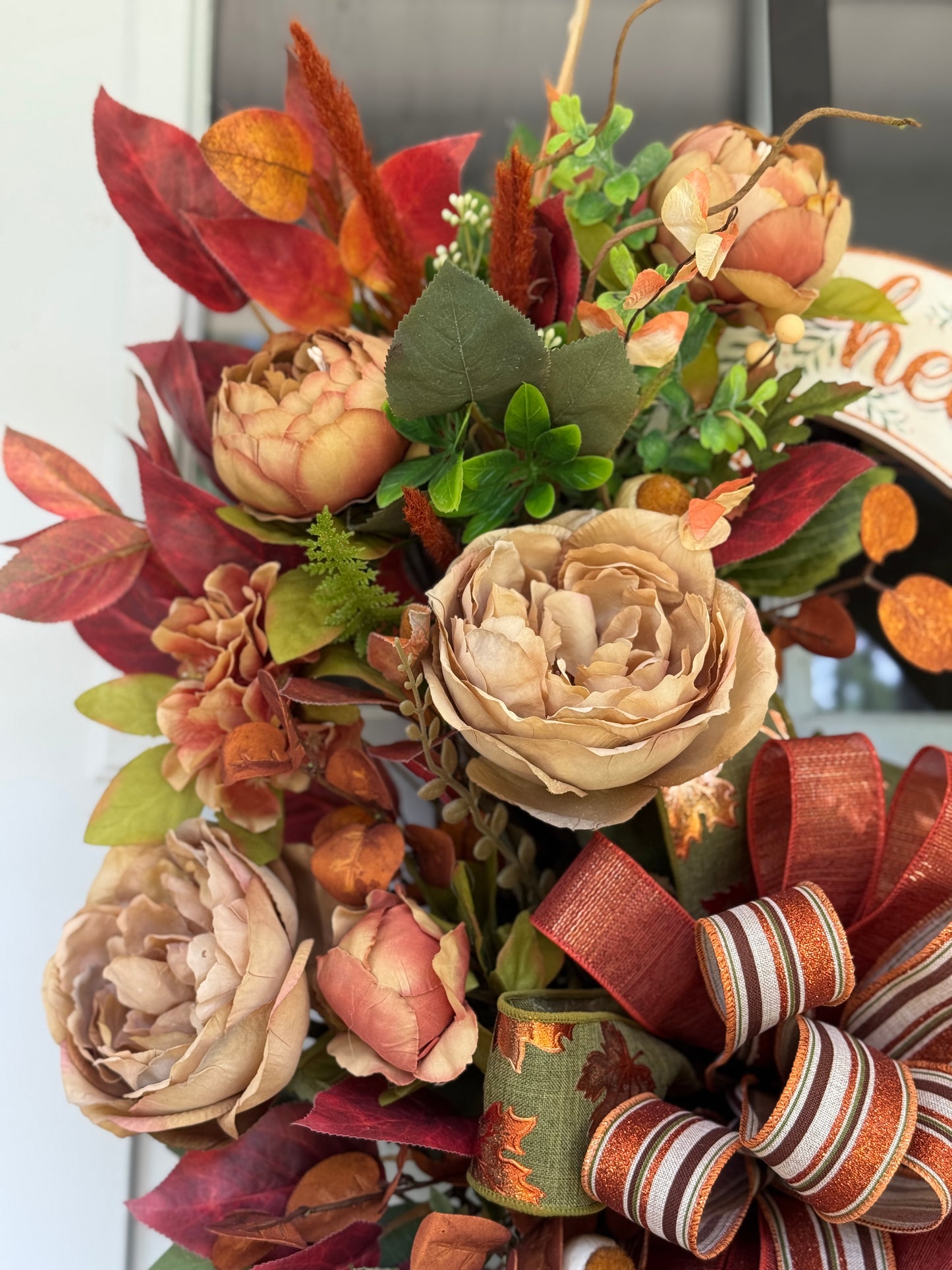 Copper Tones Hello Fall Wreath