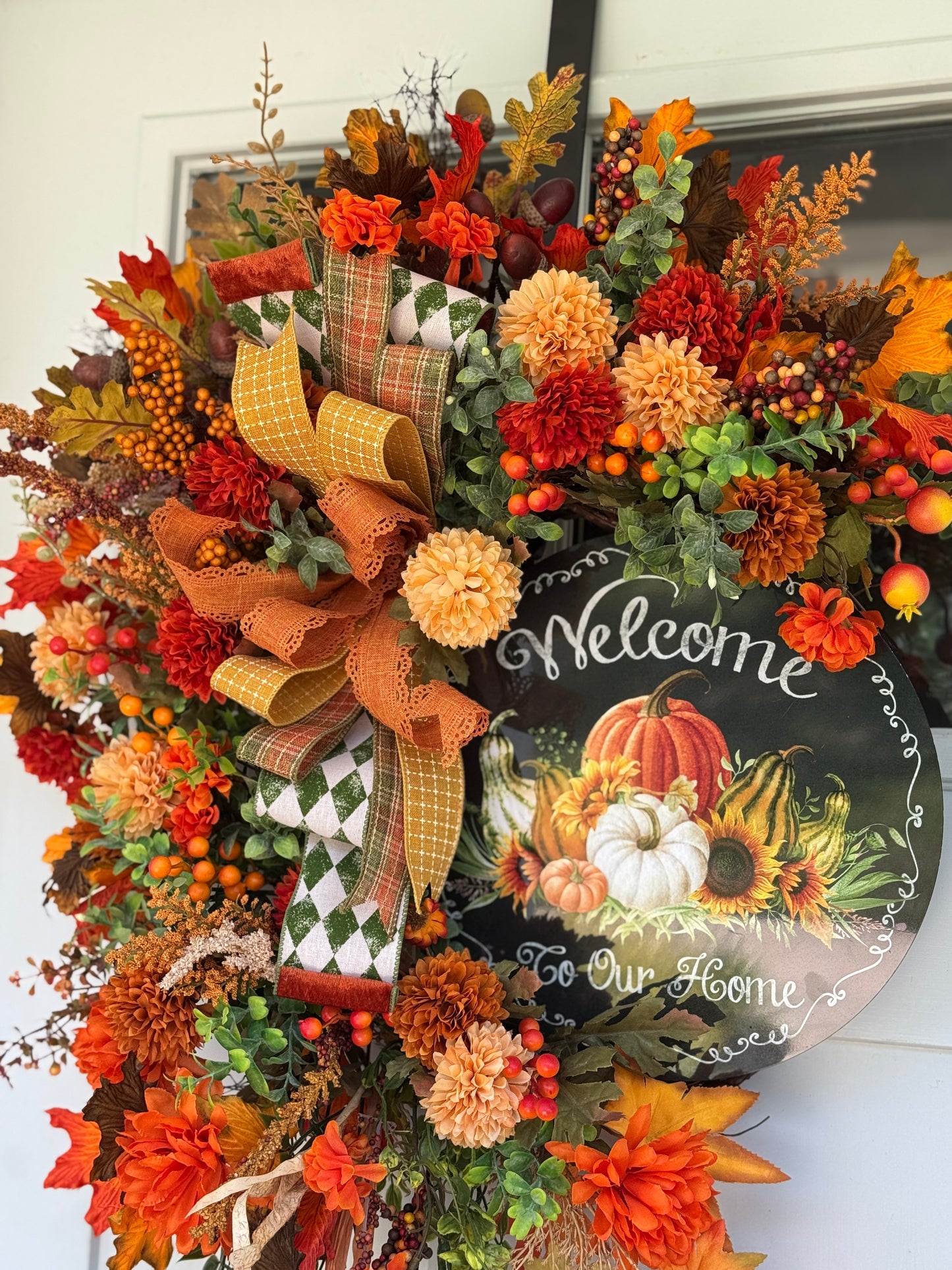 Welcome To Our Home Autumn Harvest Wreath