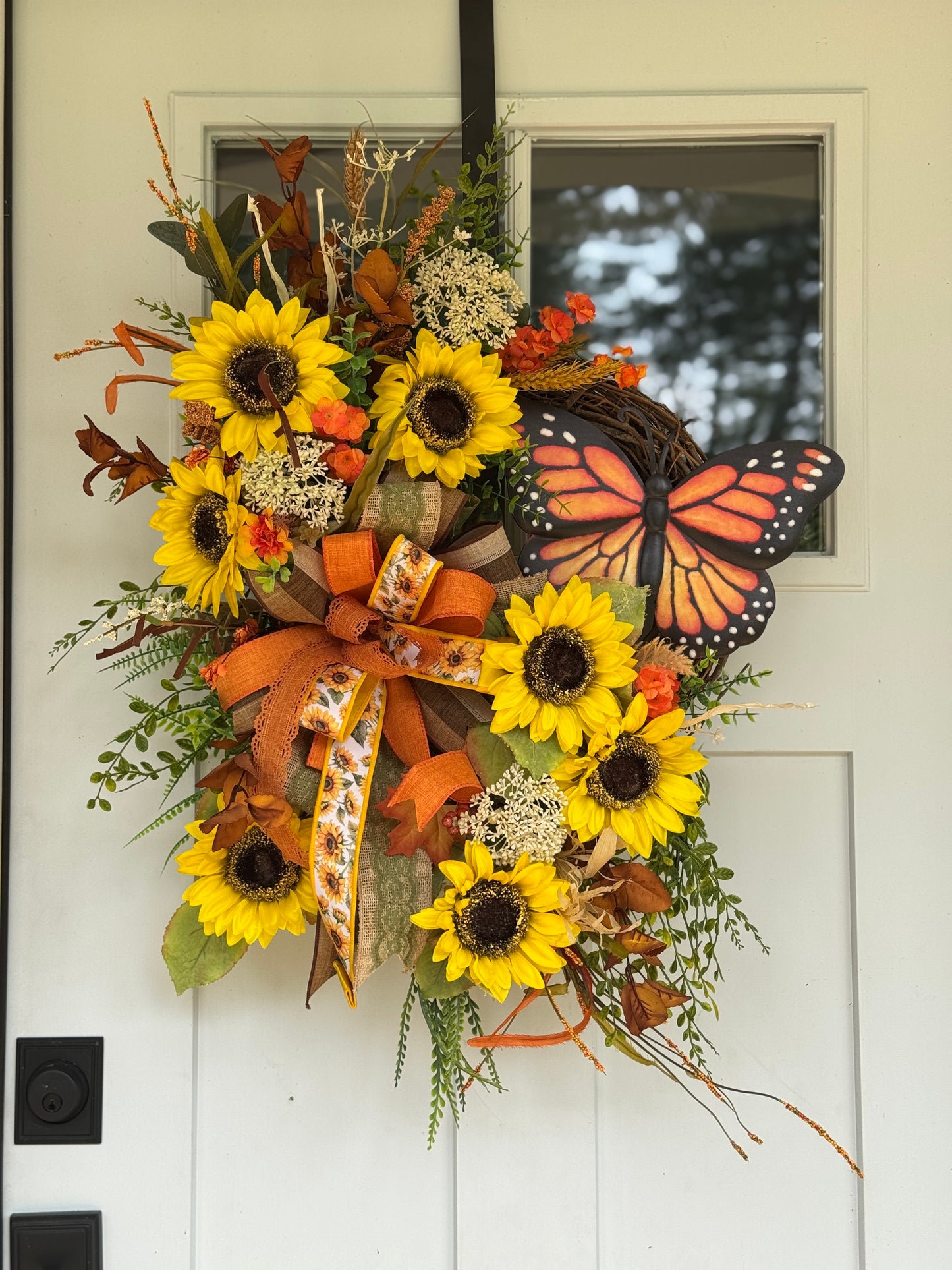 Sunflower and Butterfly Wreath