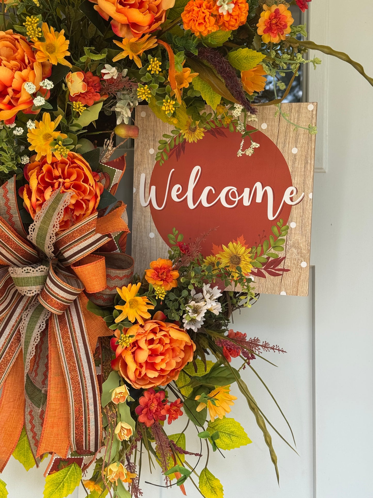Vibrant Floral Welcome Wreath