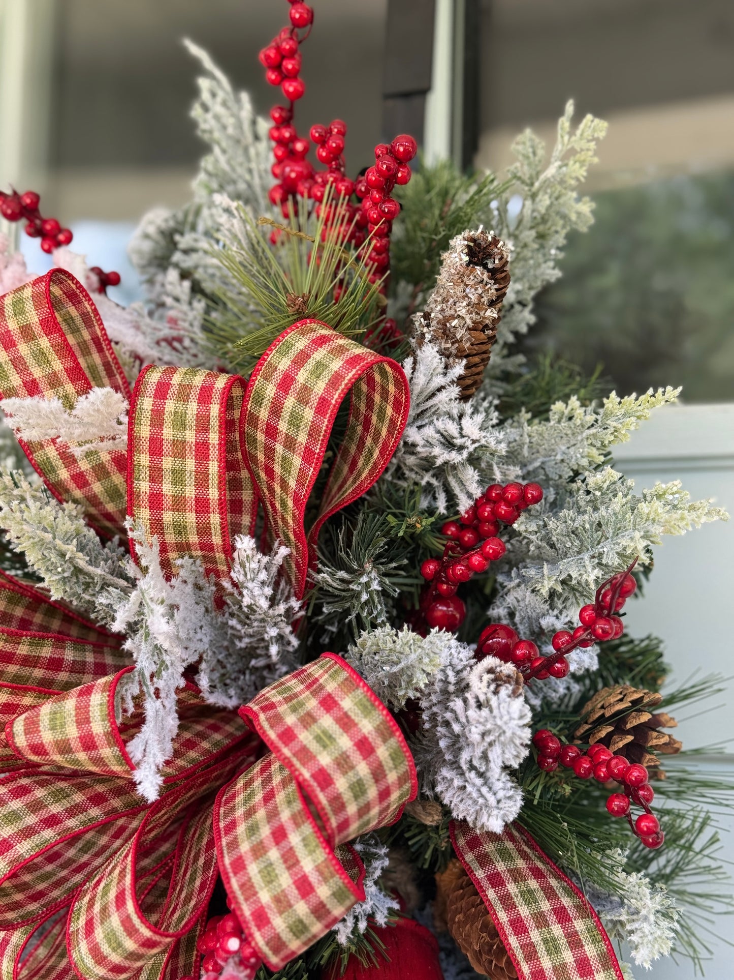 Primitive Bell Winter/Holiday Teardrop Wreath