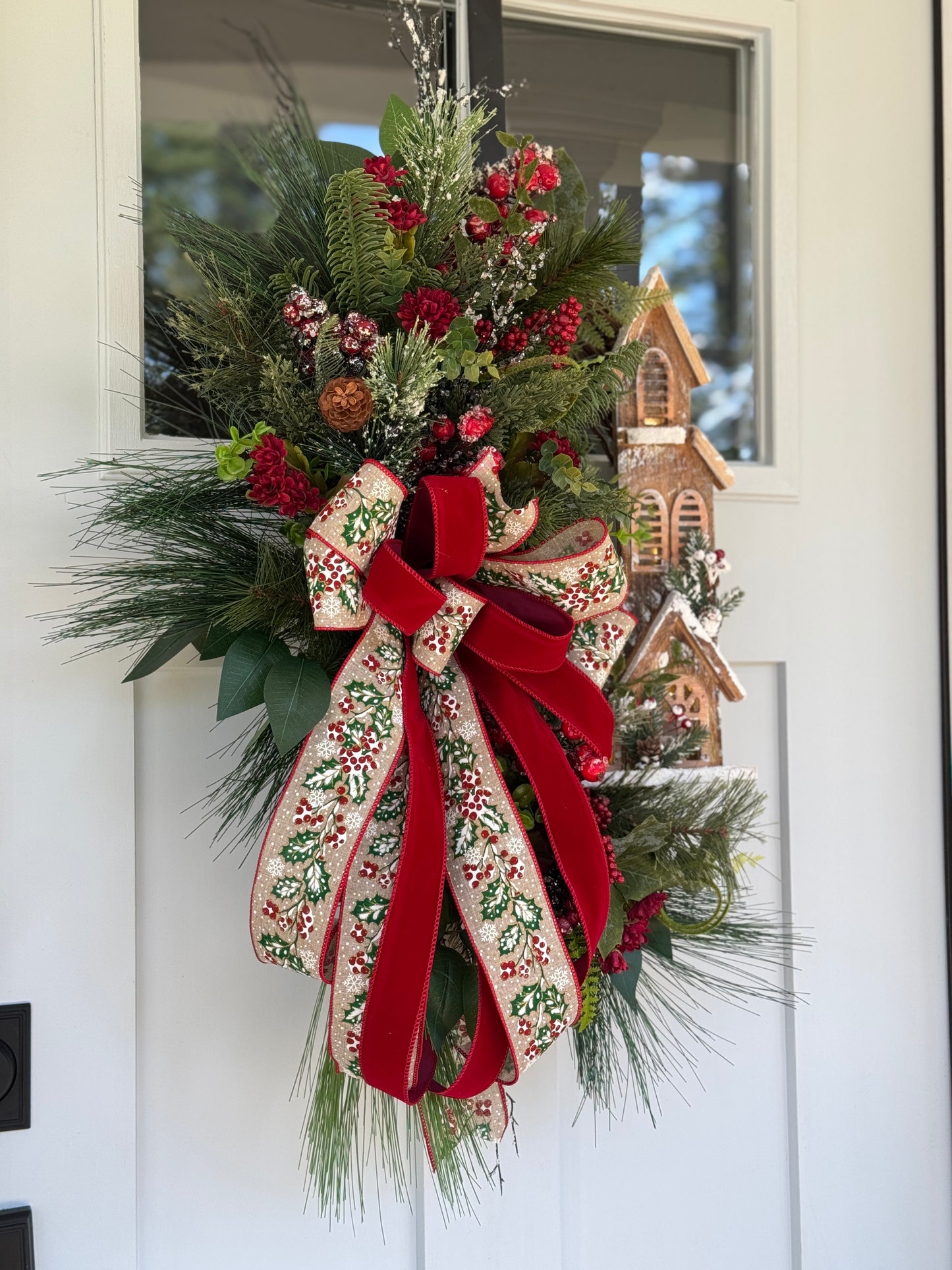Large Rustic Church Winter/Holiday Wreath