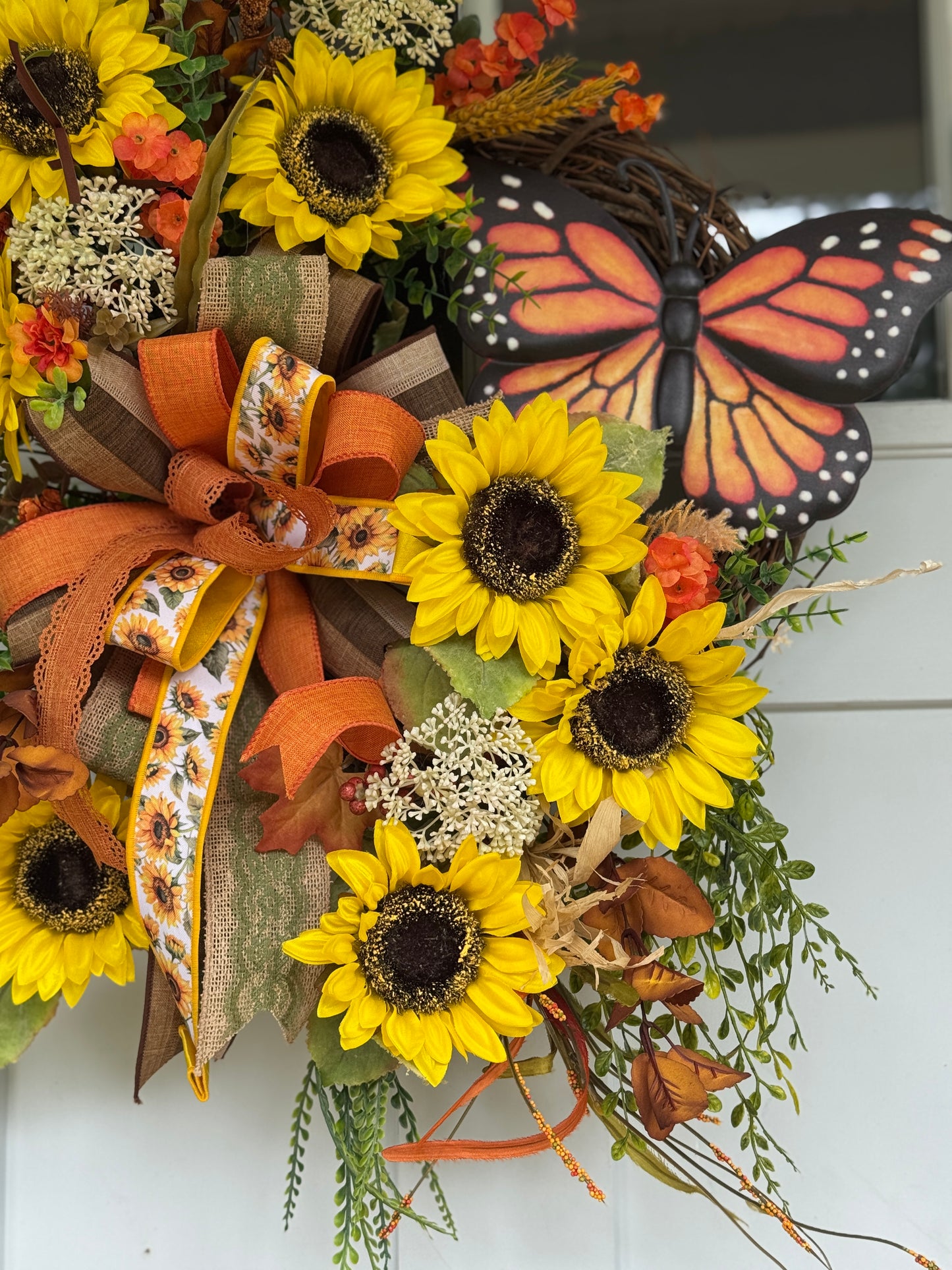 Sunflower and Butterfly Wreath