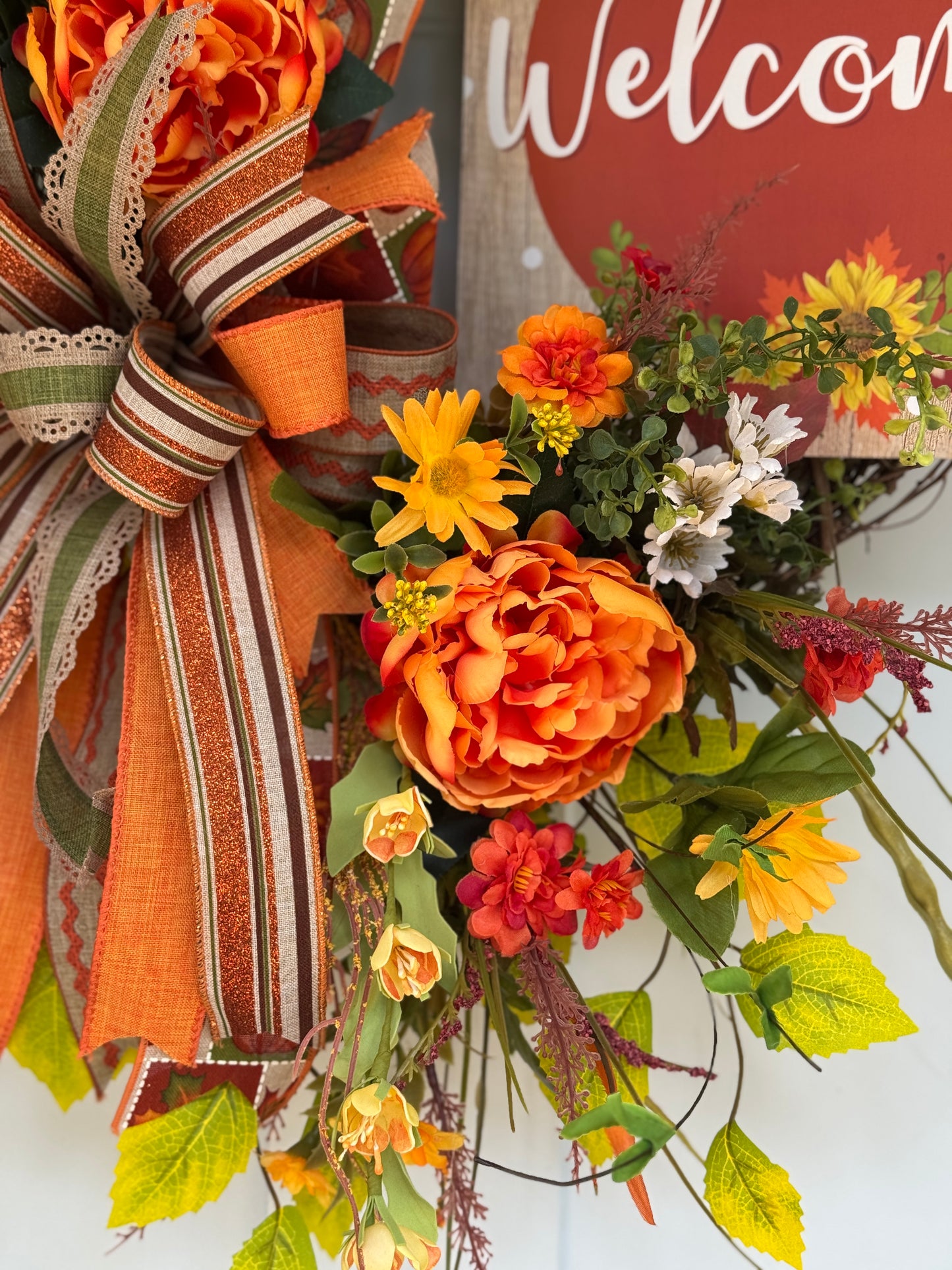 Vibrant Floral Welcome Wreath