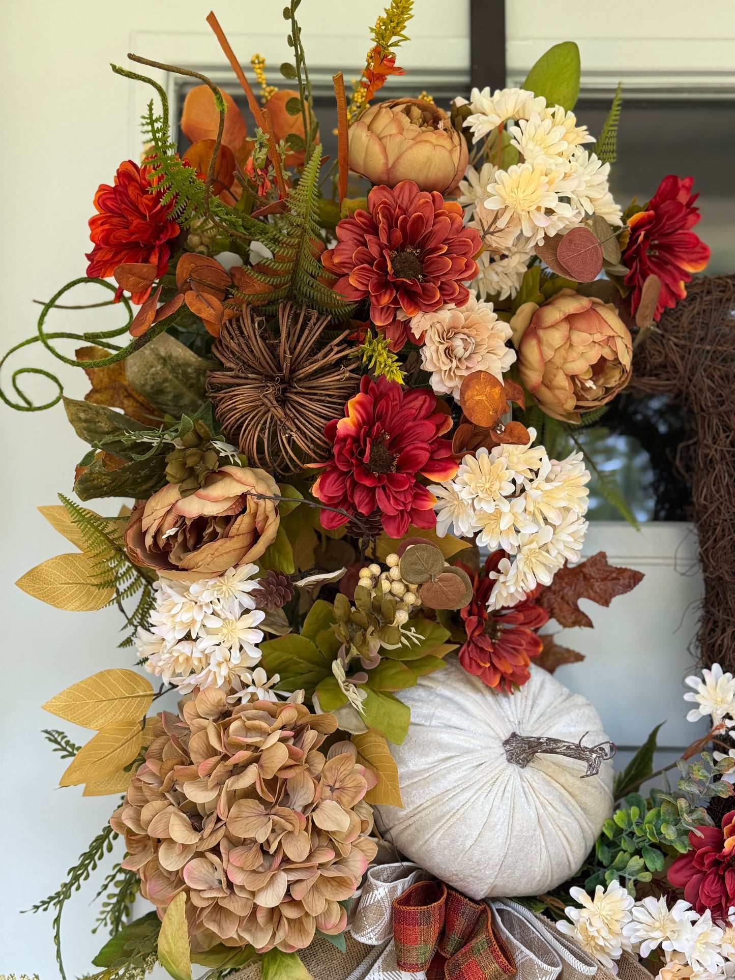 XL Autumn Harvest Floral Moss Wreath