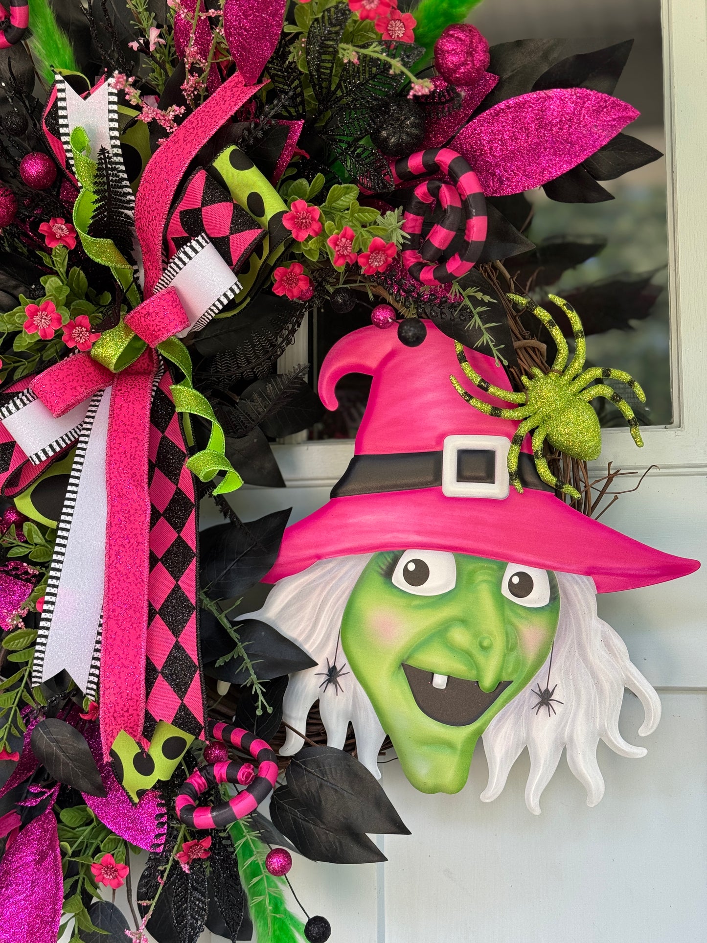 Vibrant Witch Halloween Wreath