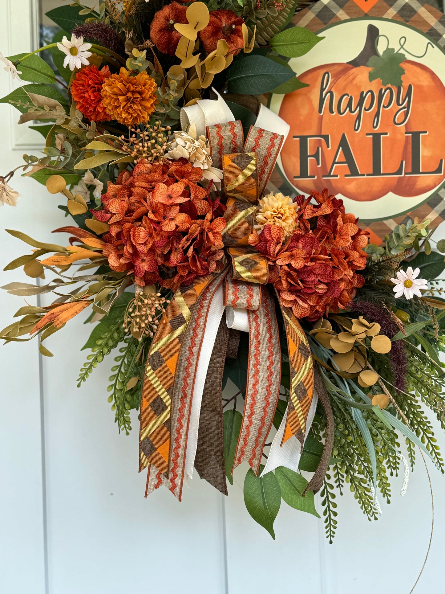 Happy Fall Floral Wreath