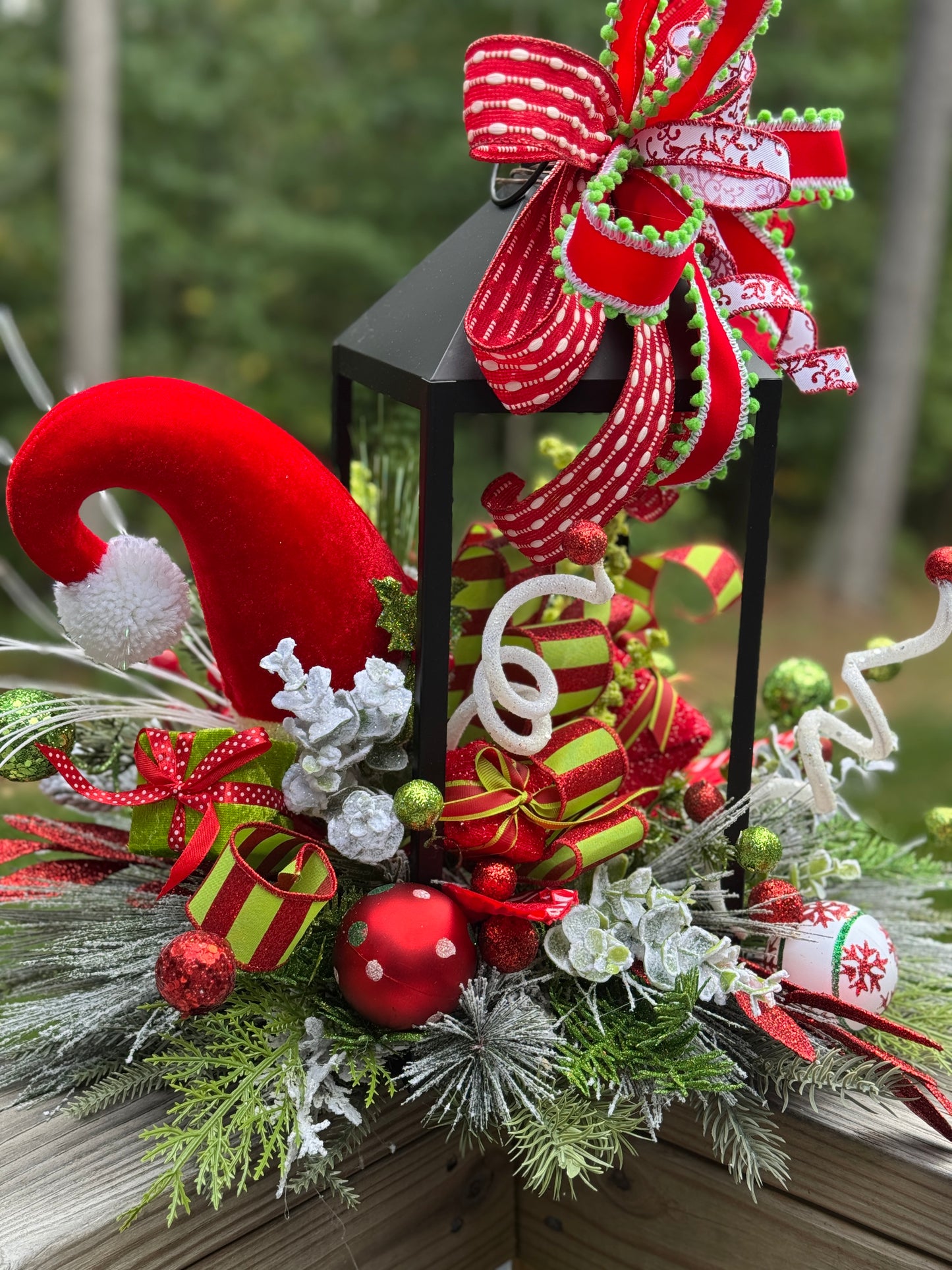 Festive Elf Hat Holiday Centerpiece