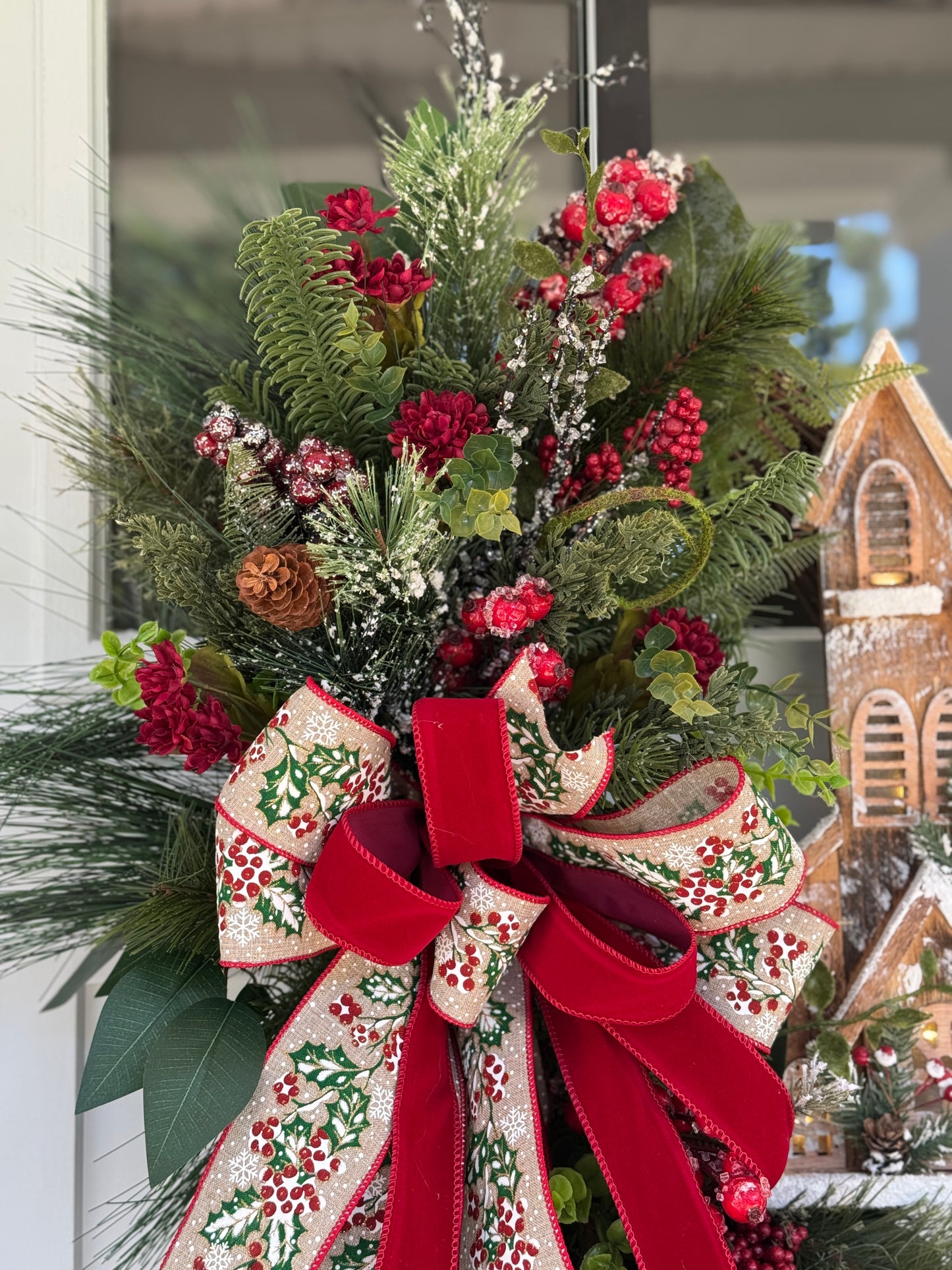 Large Rustic Church Winter/Holiday Wreath