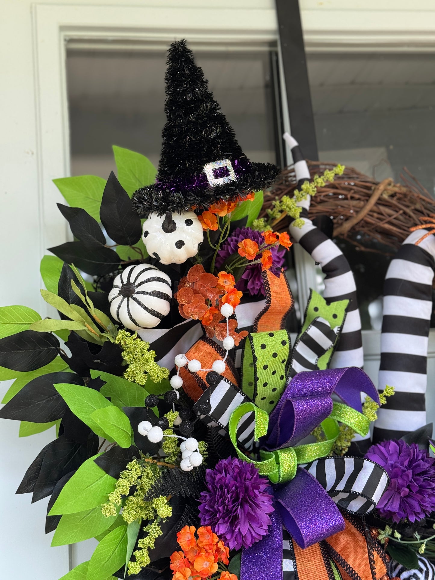 Halloween Witch’s Horn Wreath