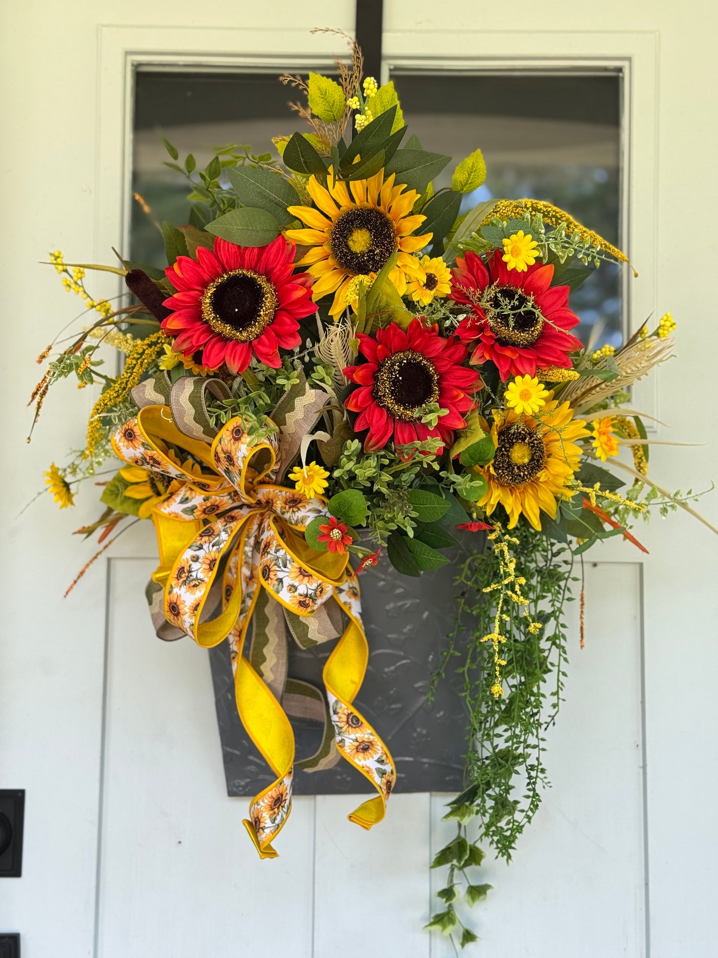 Sunflower Door Hanging Basket