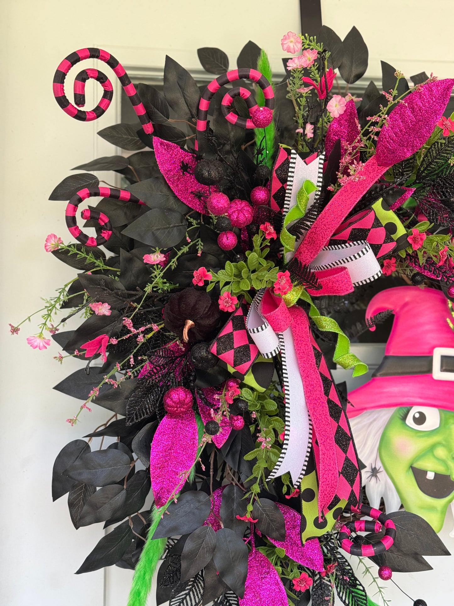 Vibrant Witch Halloween Wreath