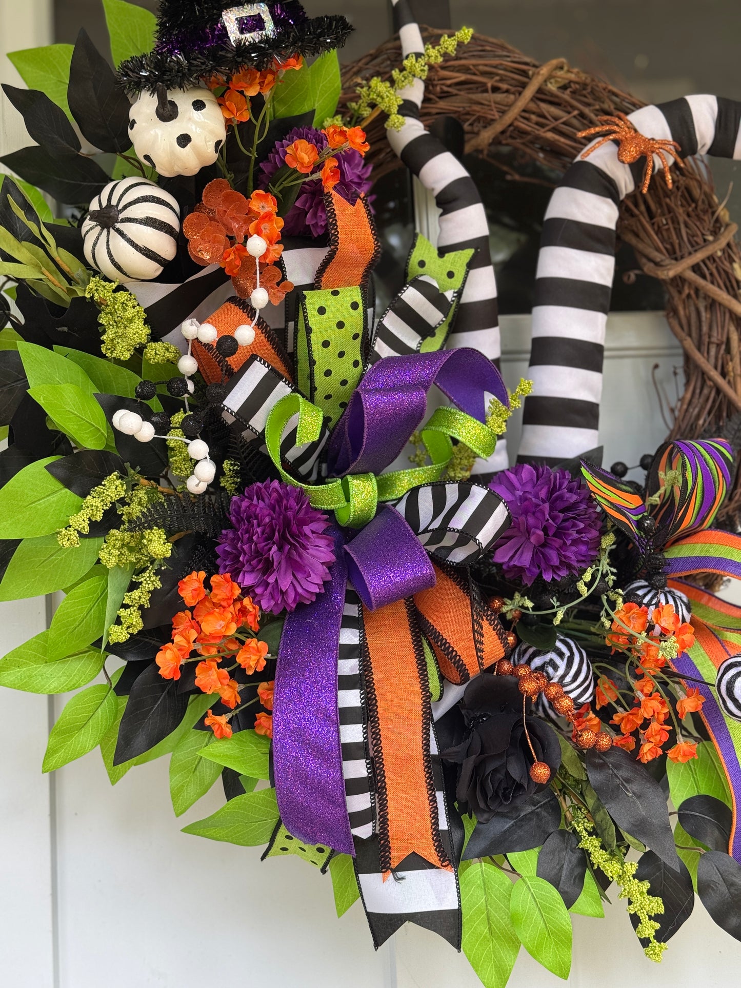 Halloween Witch’s Horn Wreath
