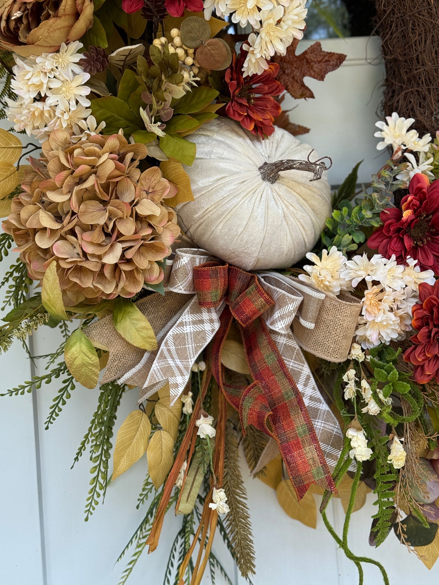 XL Autumn Harvest Floral Moss Wreath