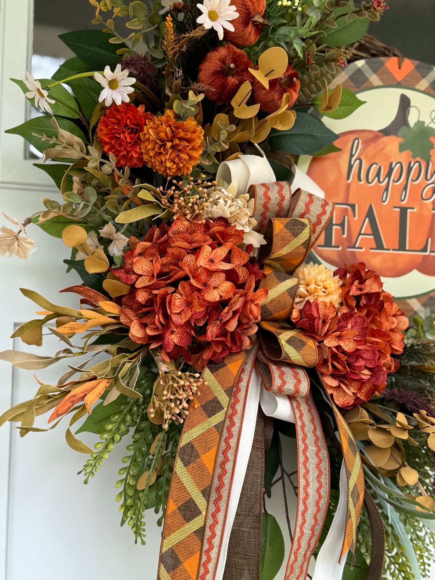 Happy Fall Floral Wreath