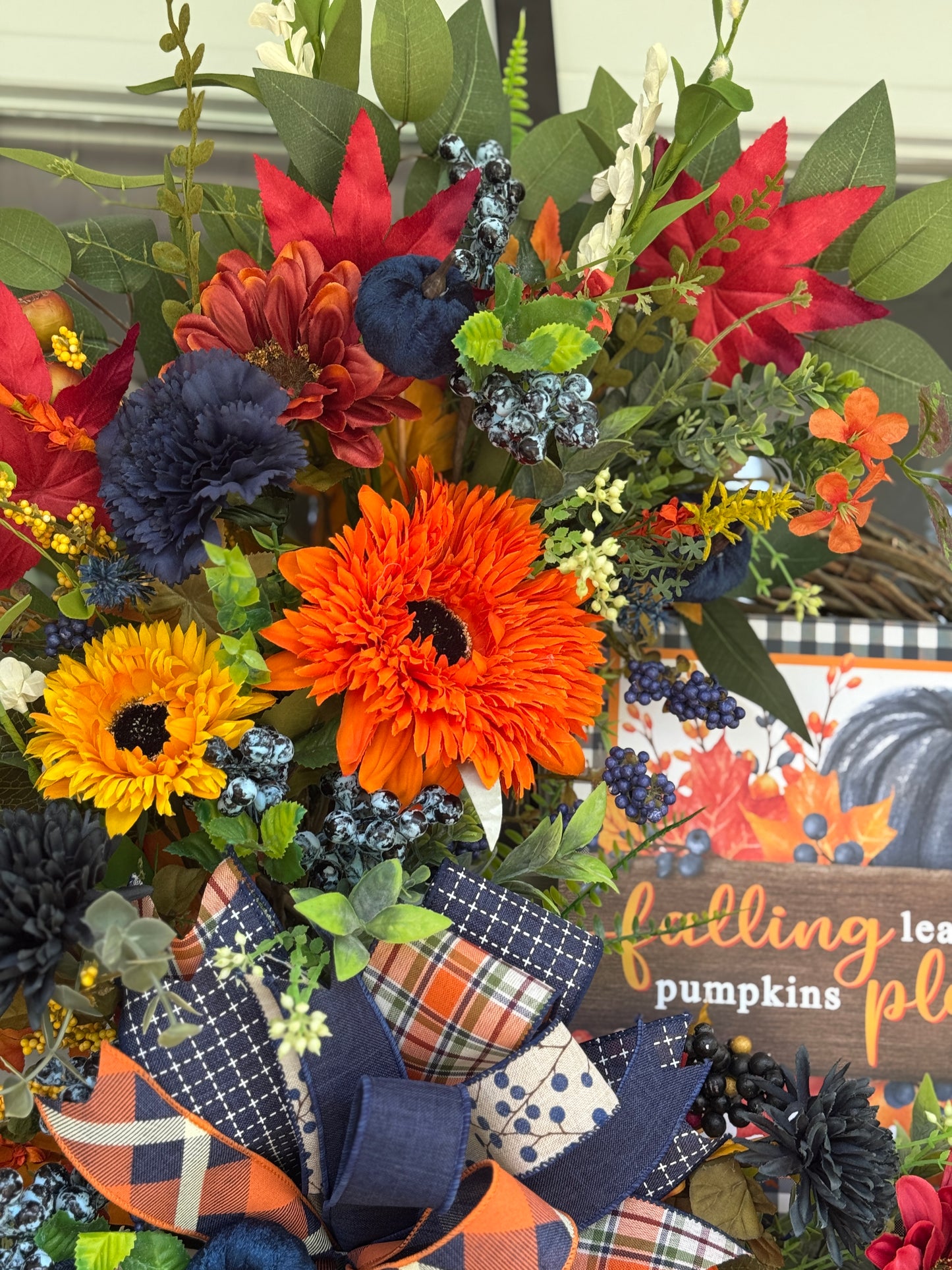 Falling Leaves Autumn Wreath