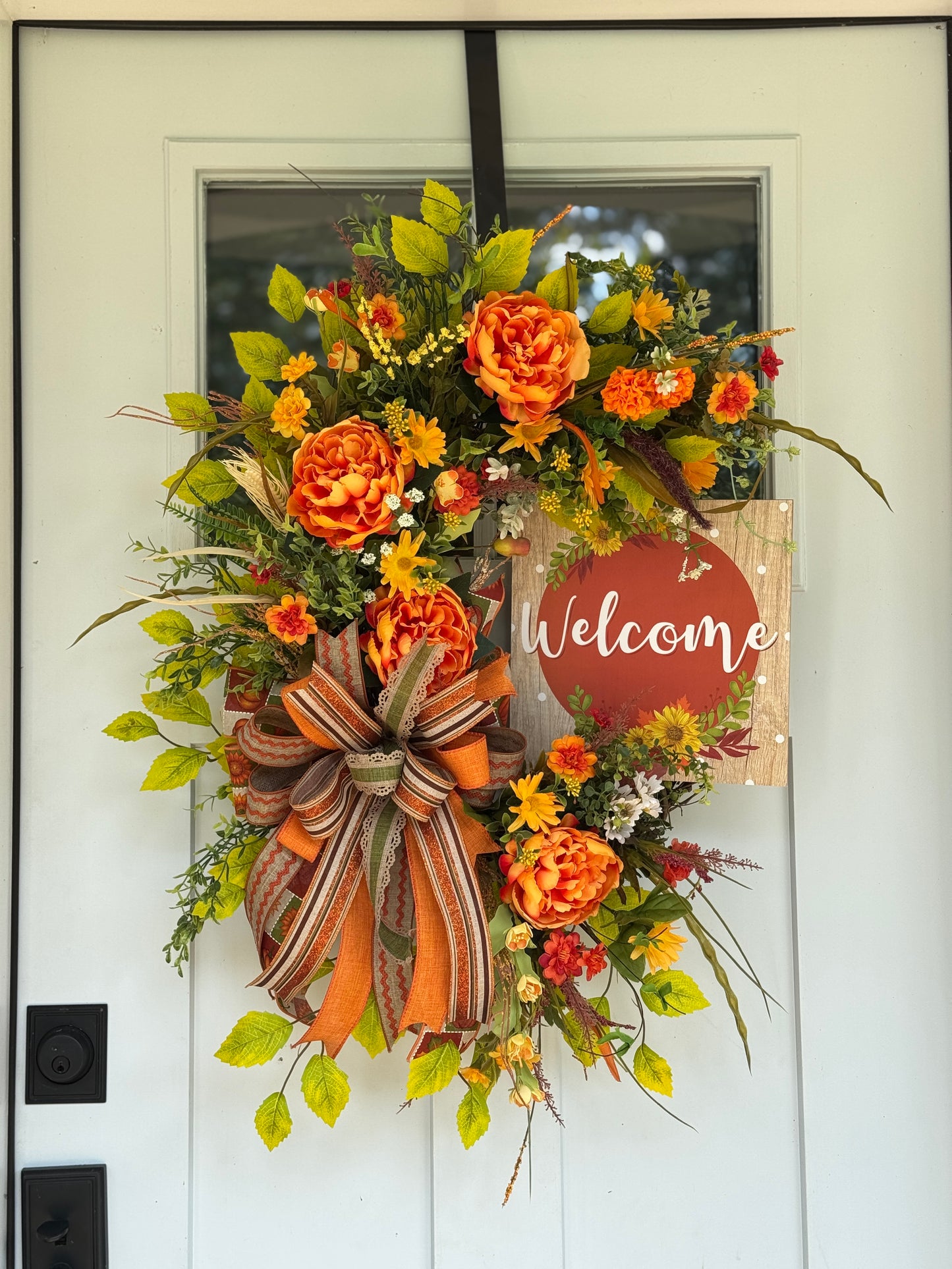 Vibrant Floral Welcome Wreath