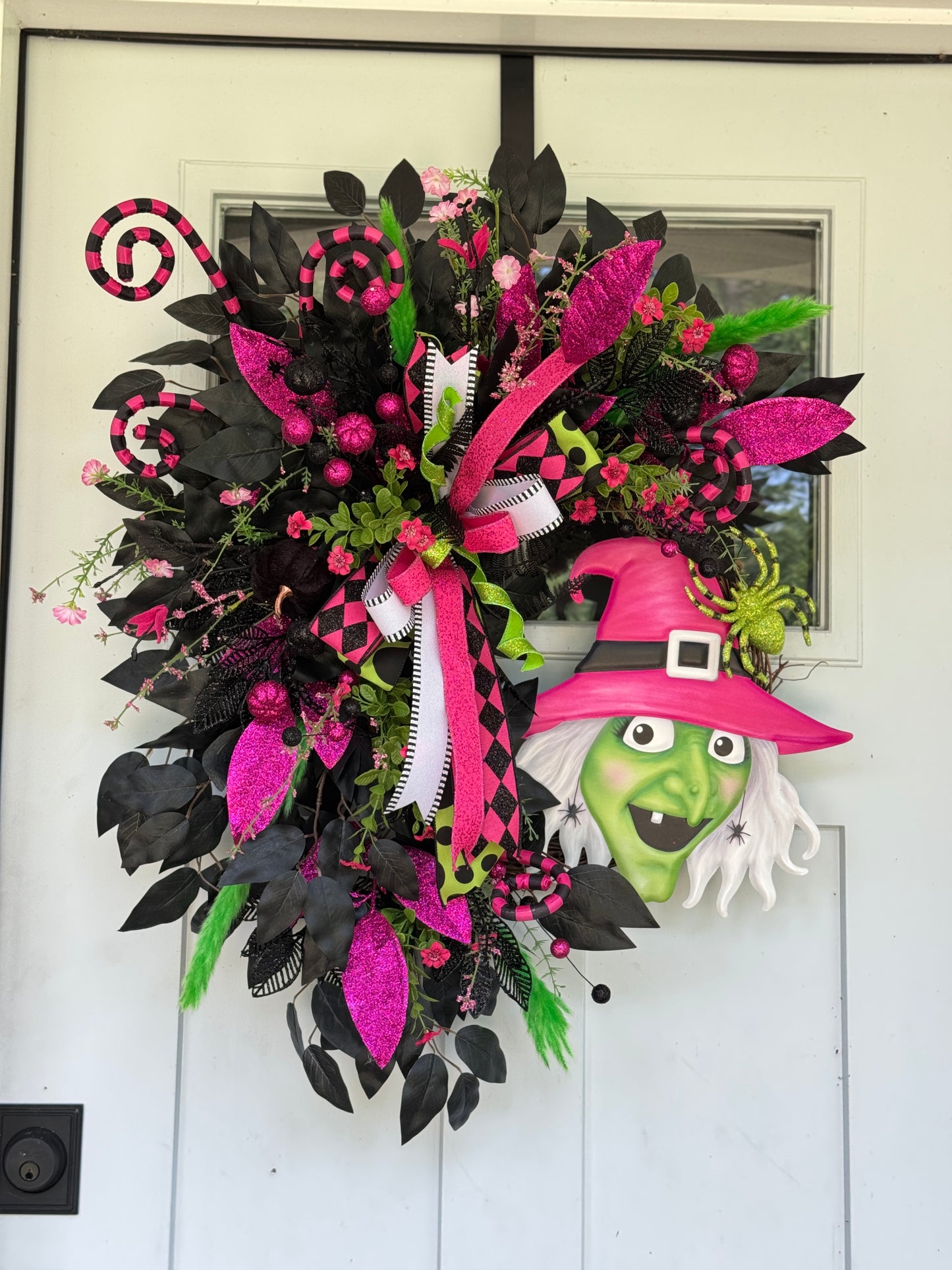 Vibrant Witch Halloween Wreath