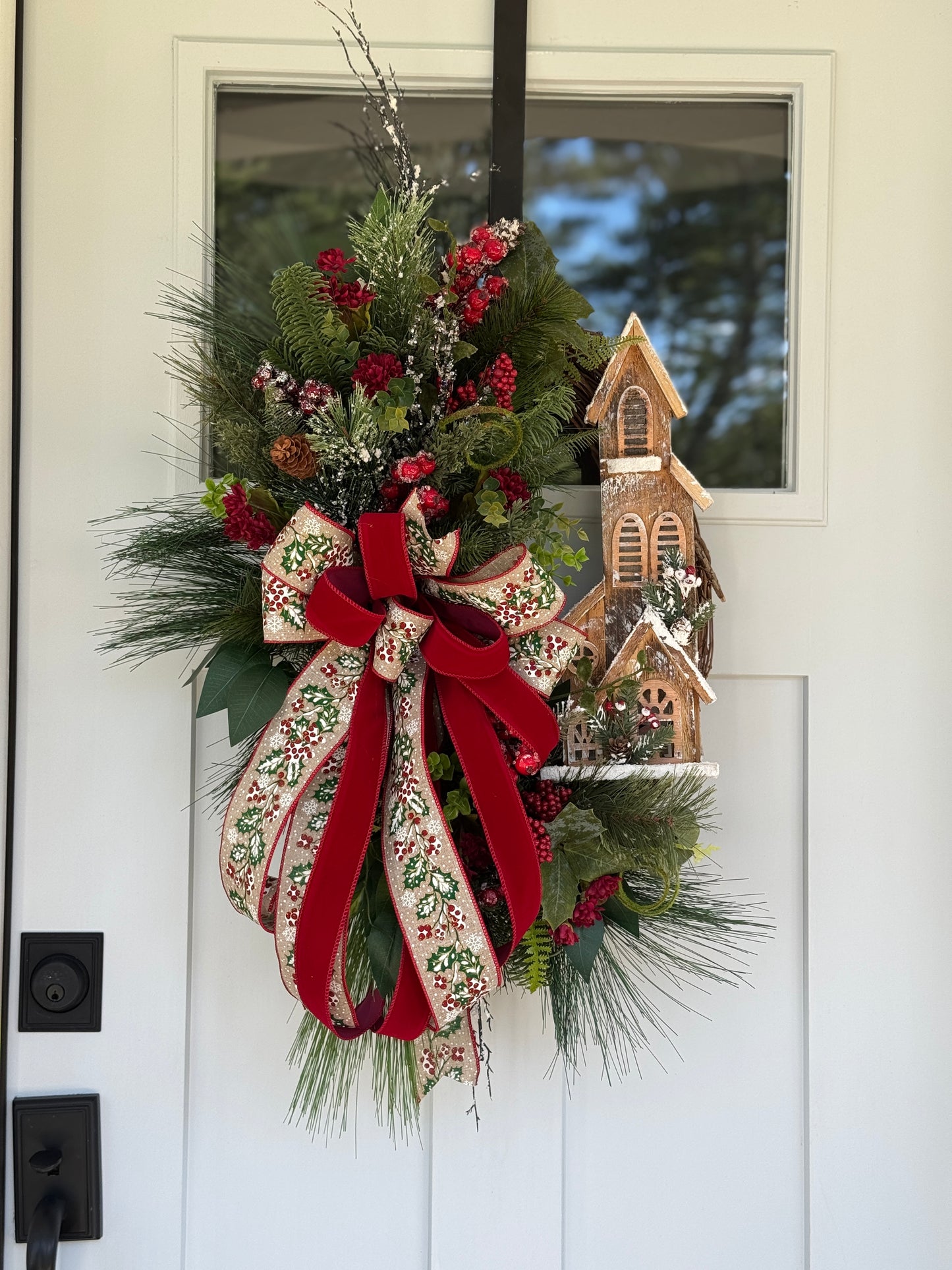 Large Rustic Church Winter/Holiday Wreath
