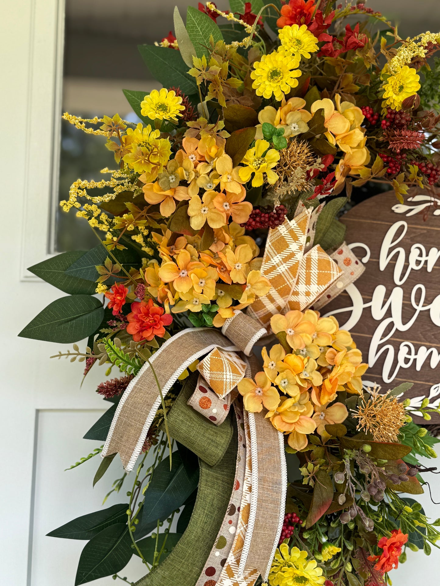 Fall Home Sweet Home Floral Wreath