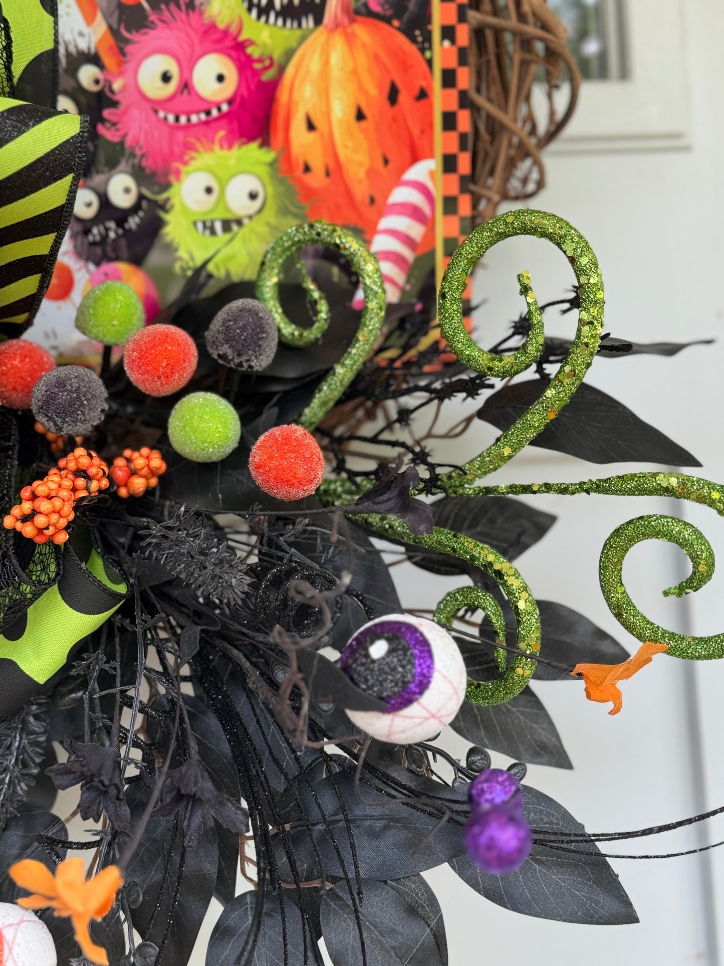 Creep It Real Halloween Monster Wreath