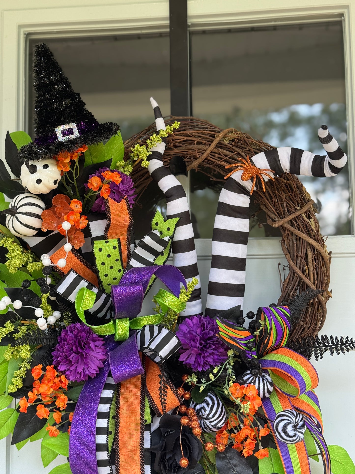 Halloween Witch’s Horn Wreath