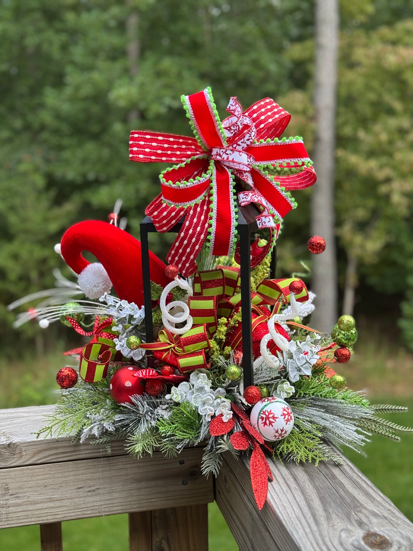 Festive Elf Hat Holiday Centerpiece